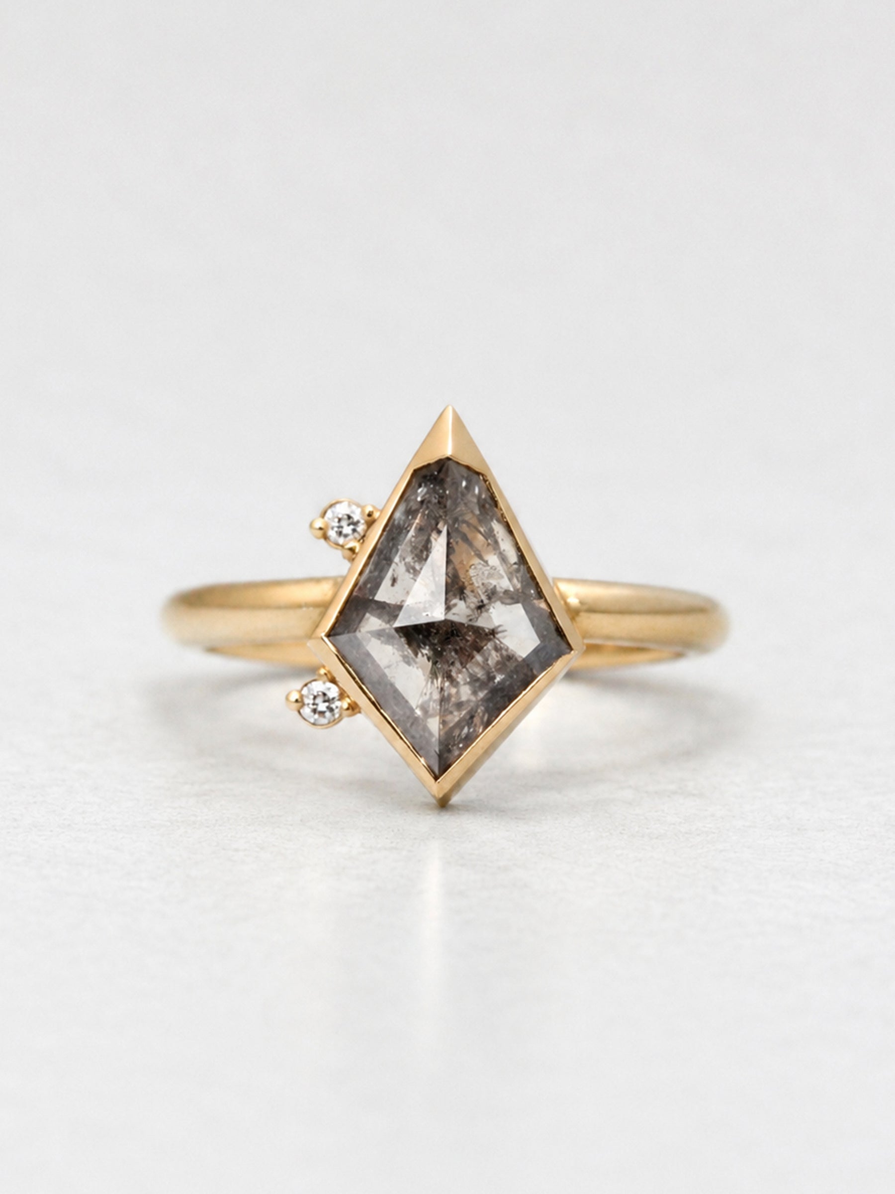 Kite Salt & Pepper Diamond Engagement Ring