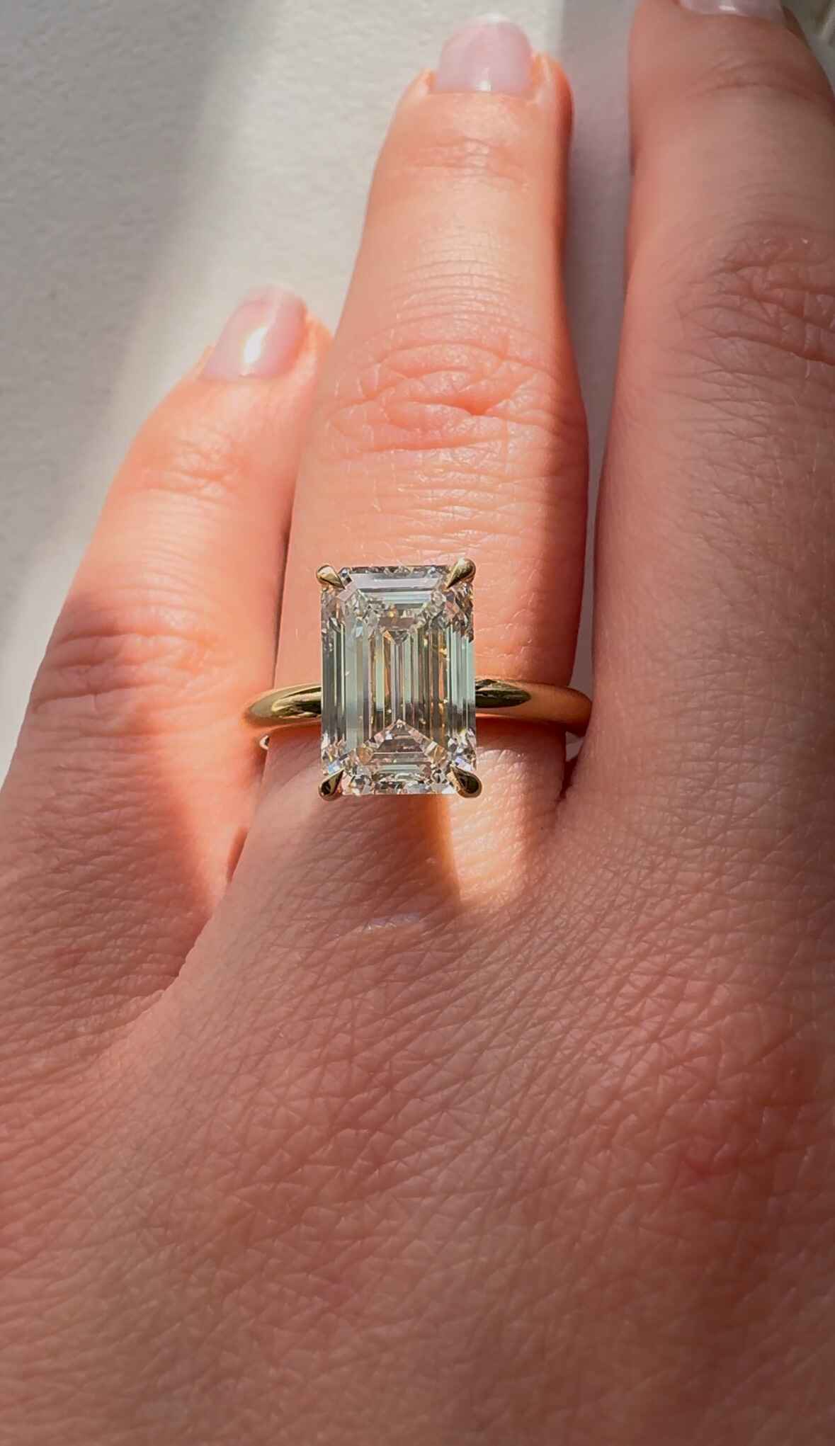 Emerald Cut Diamond Custom Engagement Ring