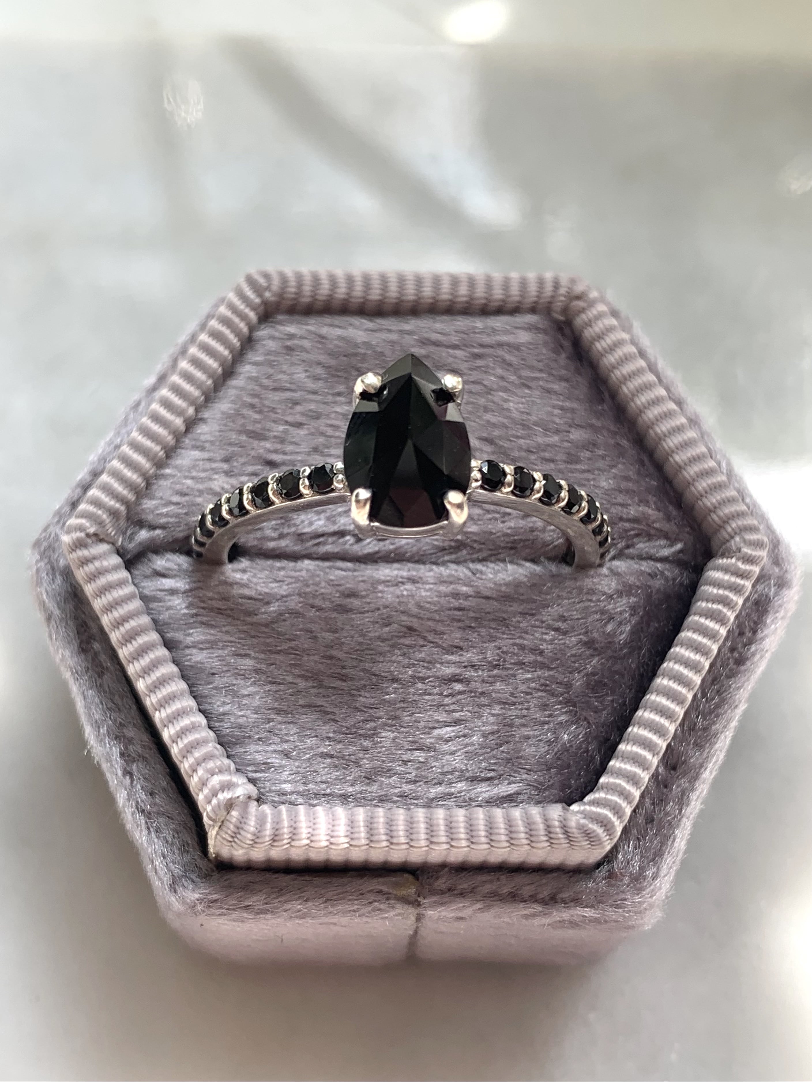 Onyx Engagement Ring