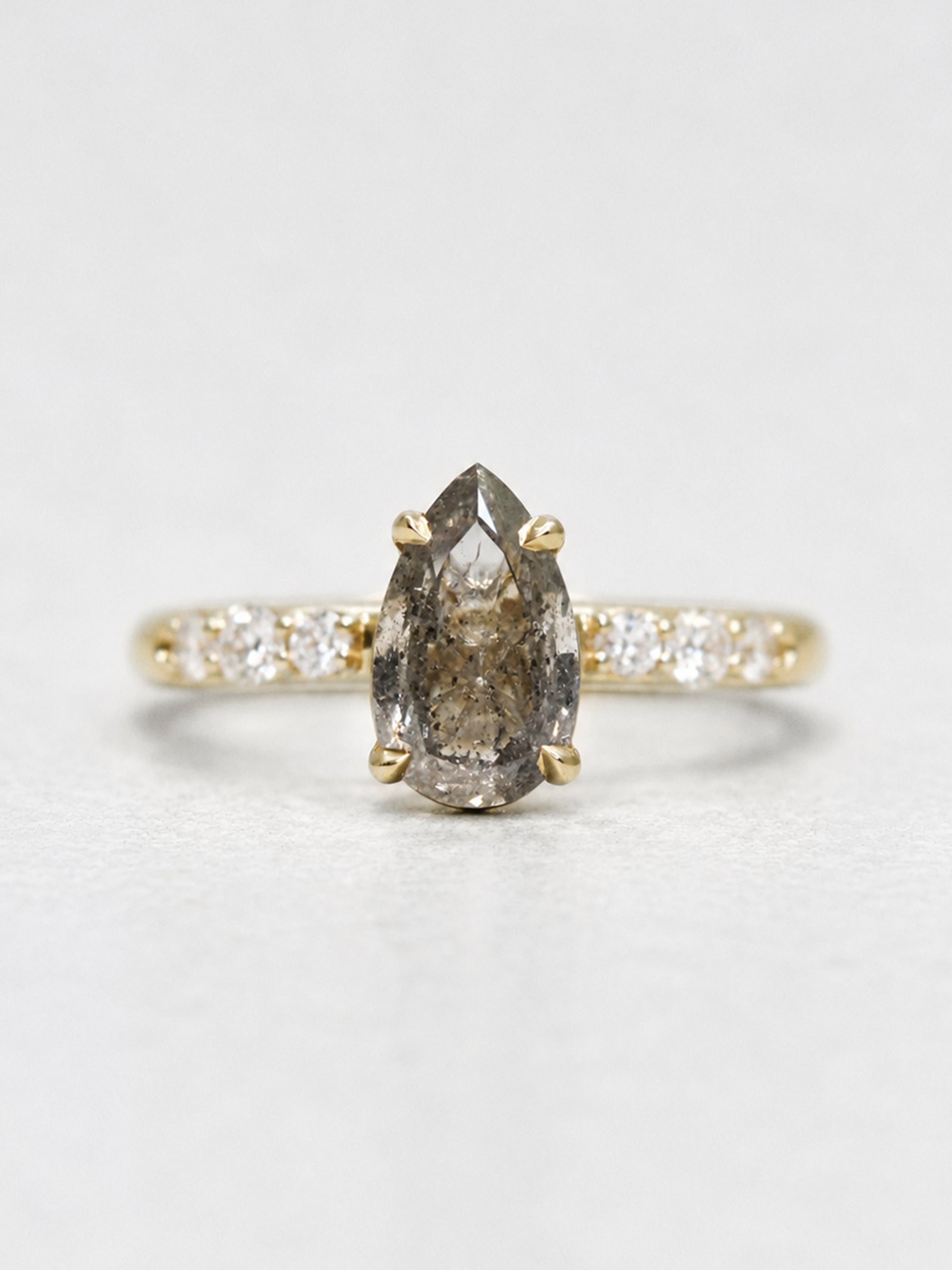 Salt & Pepper Diamond Custom Engagement Ring