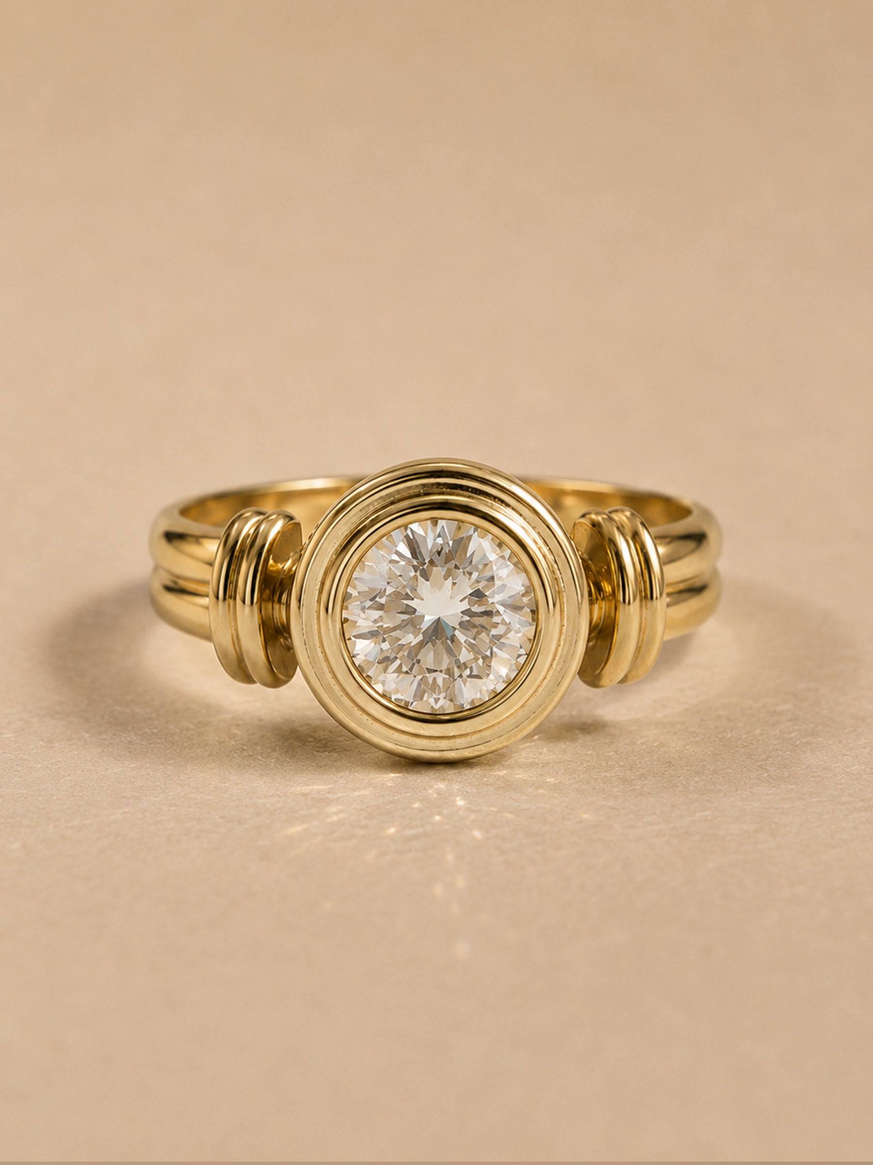 Round Diamond Bezel Engagement Ring