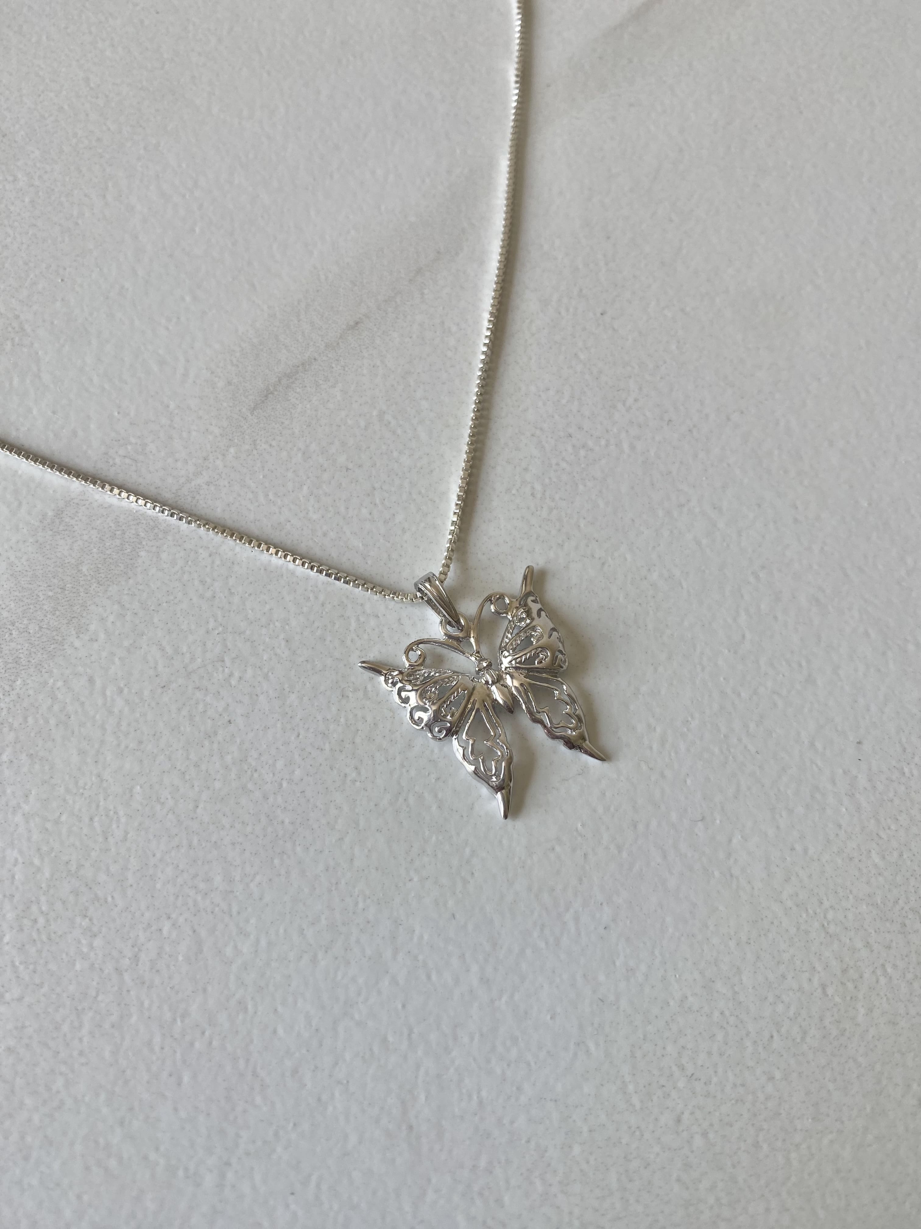 Silver Butterfly Necklace
