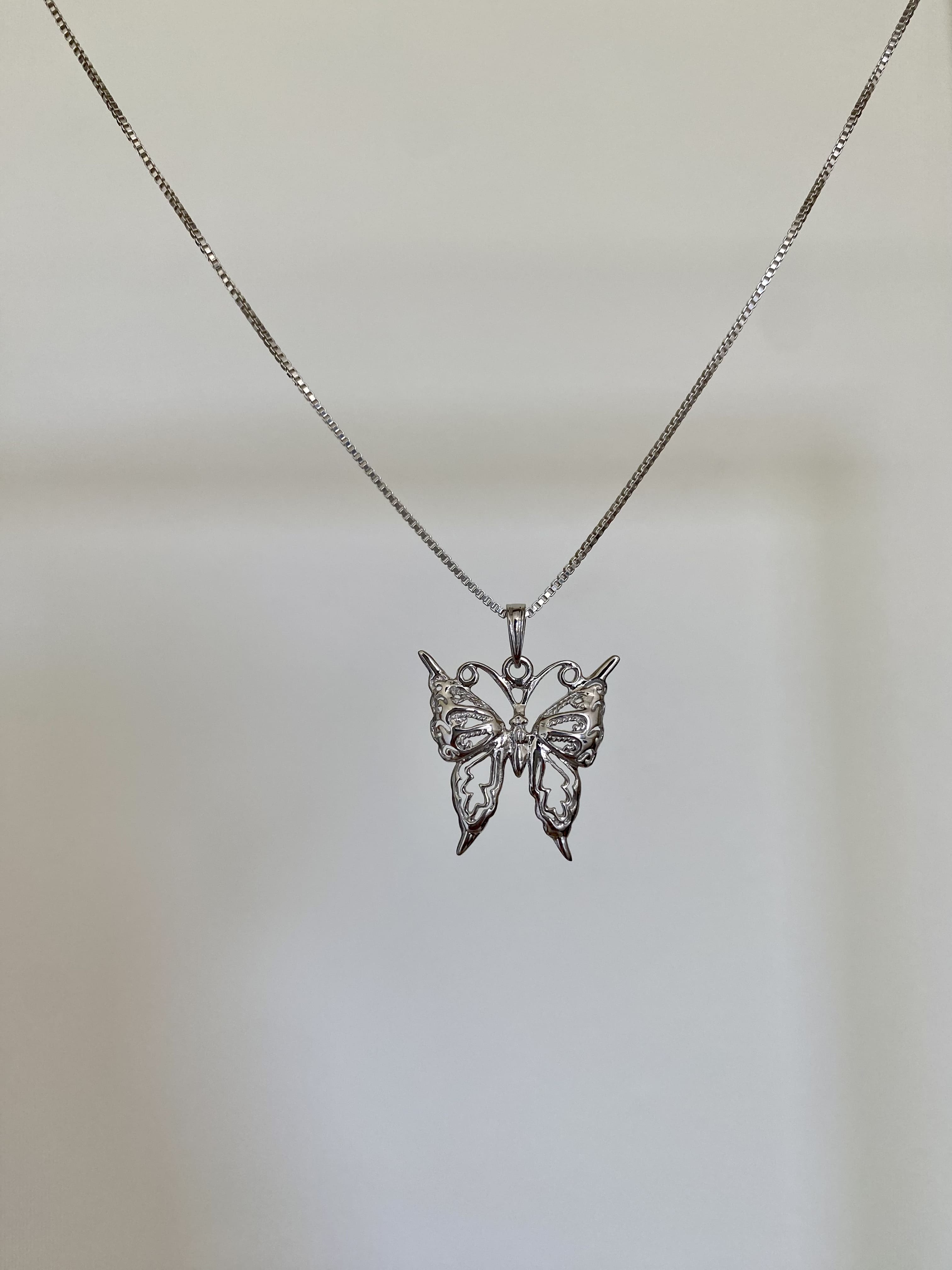 Silver Butterfly Necklace