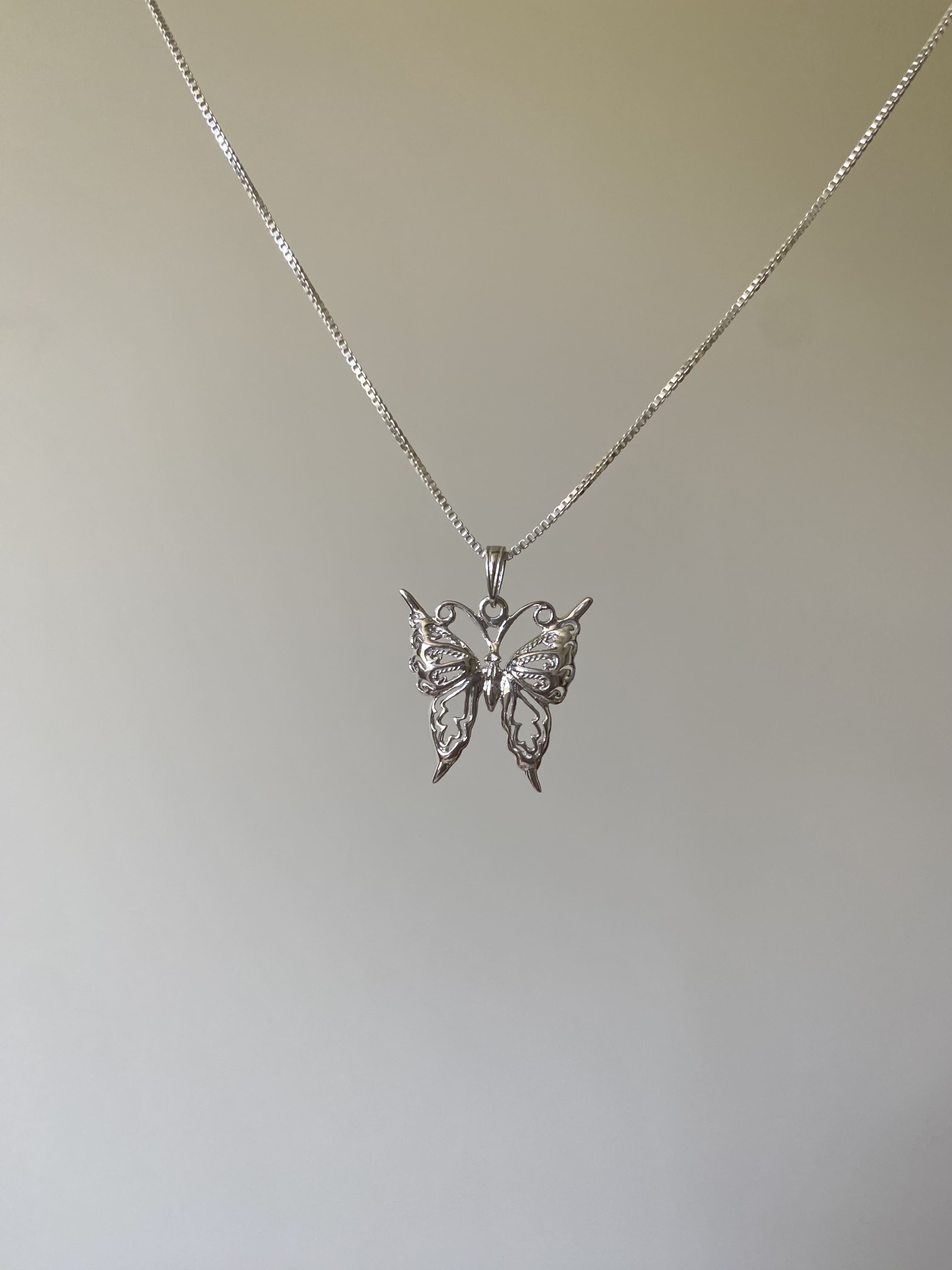 Silver Butterfly Necklace