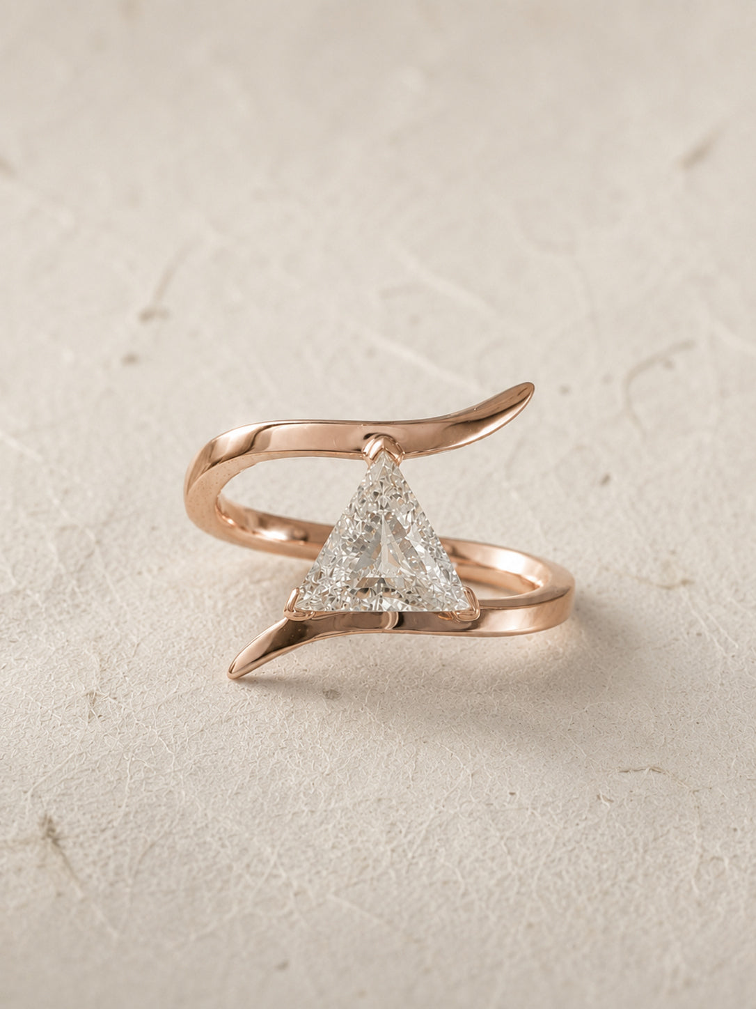 Triangle Diamond Engagement Ring