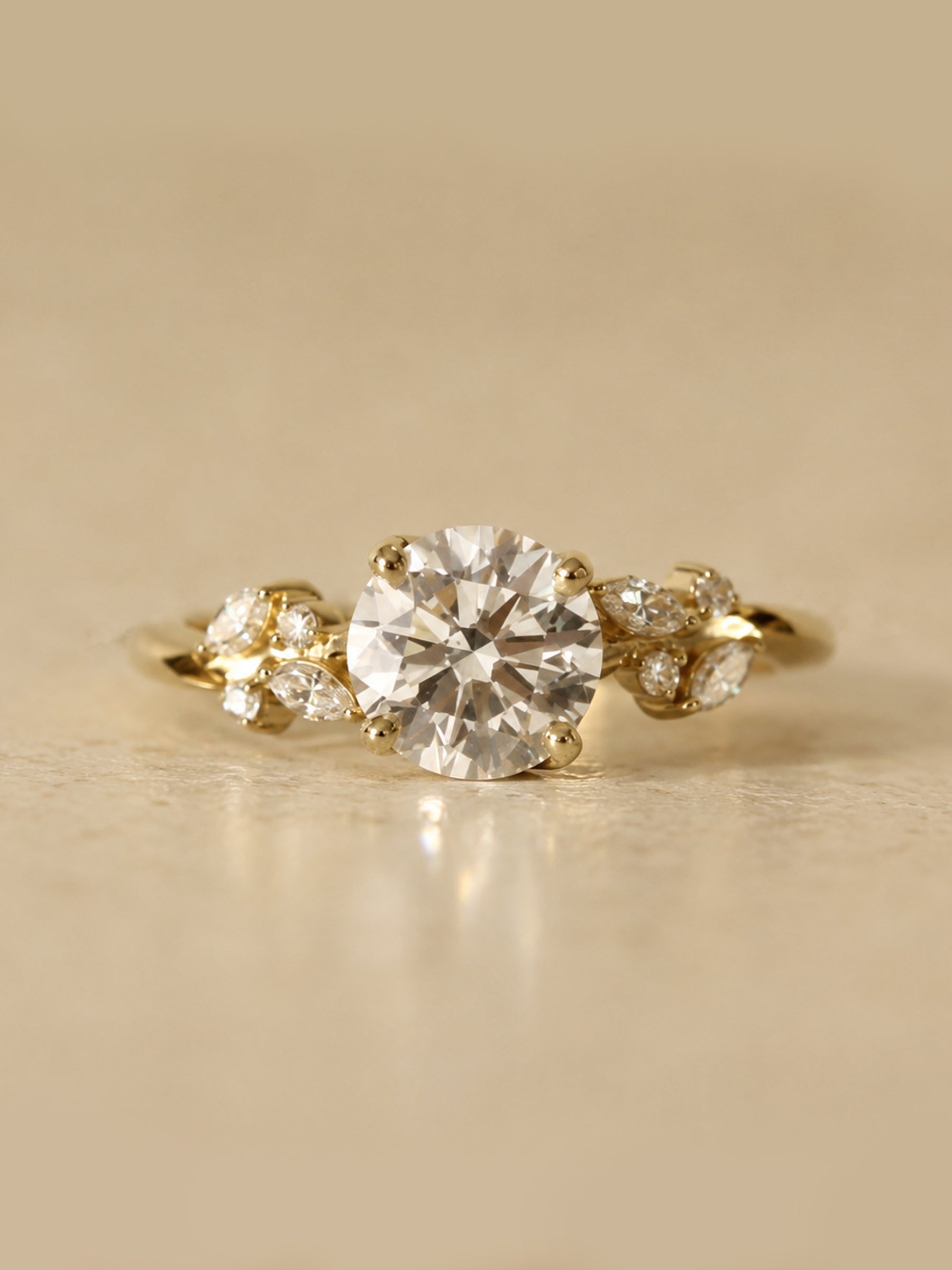Diamond Floral Vine Engagement Ring