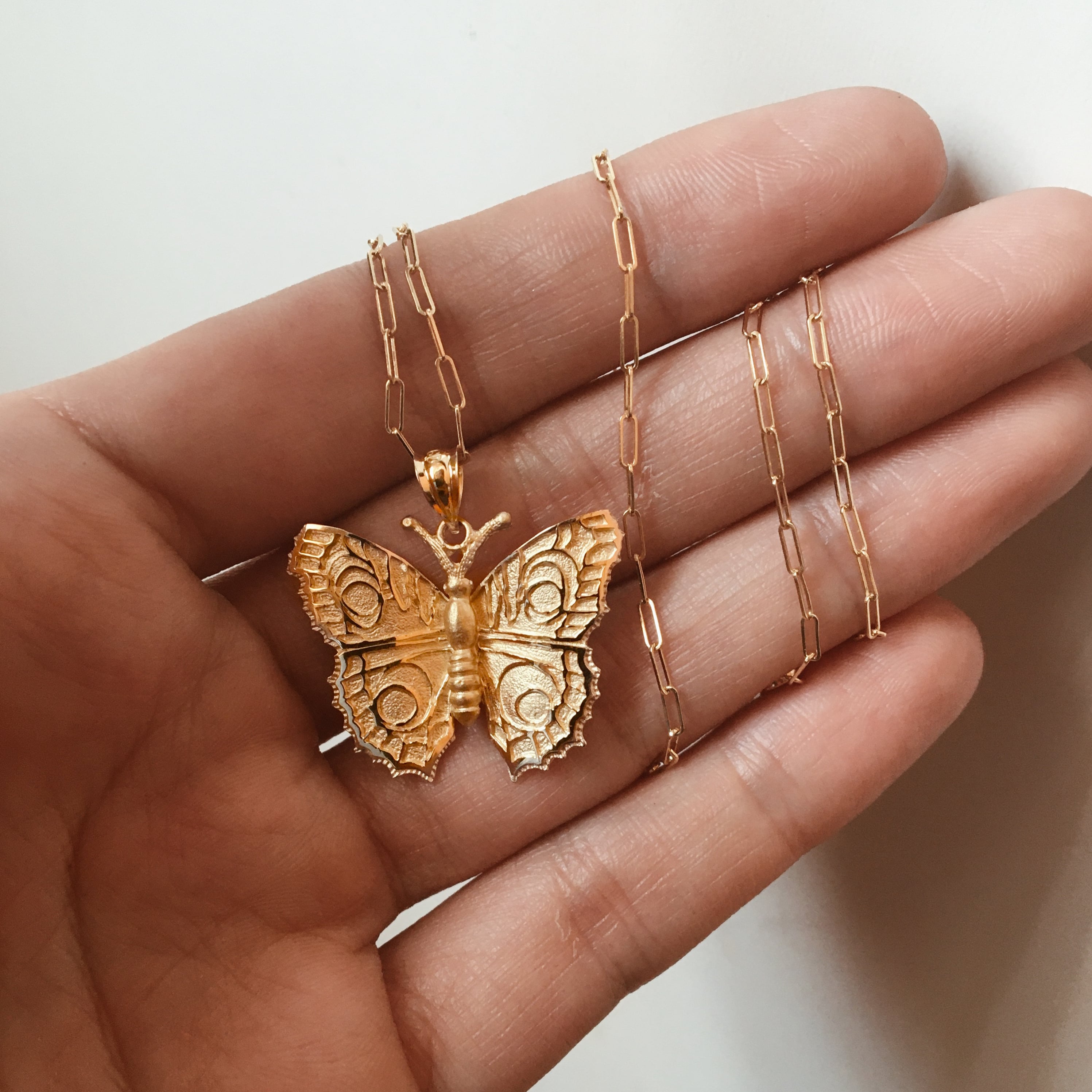Gold Butterfly Pendant