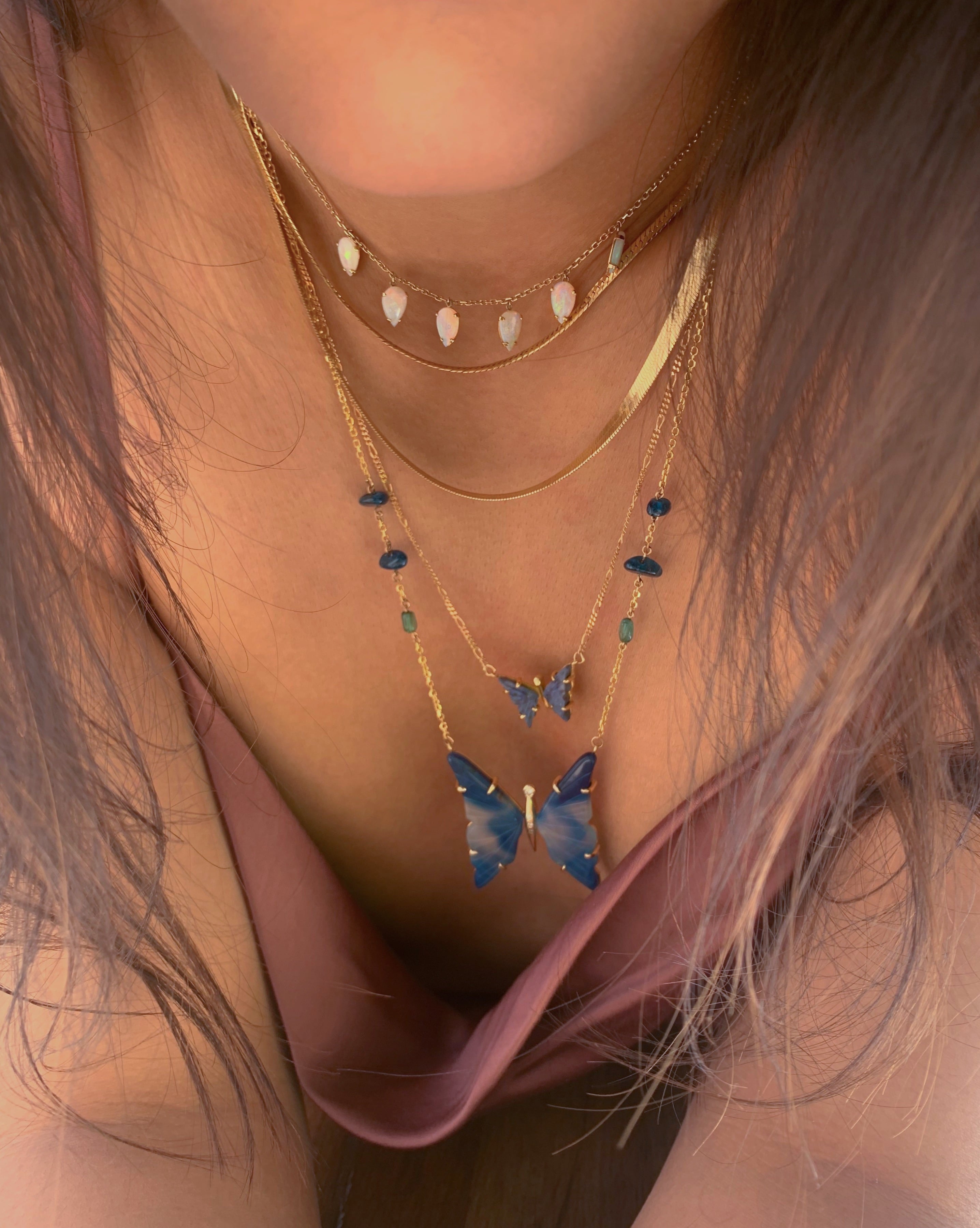 Ahurani 14k Solid Gold Opal Teardrop Necklace