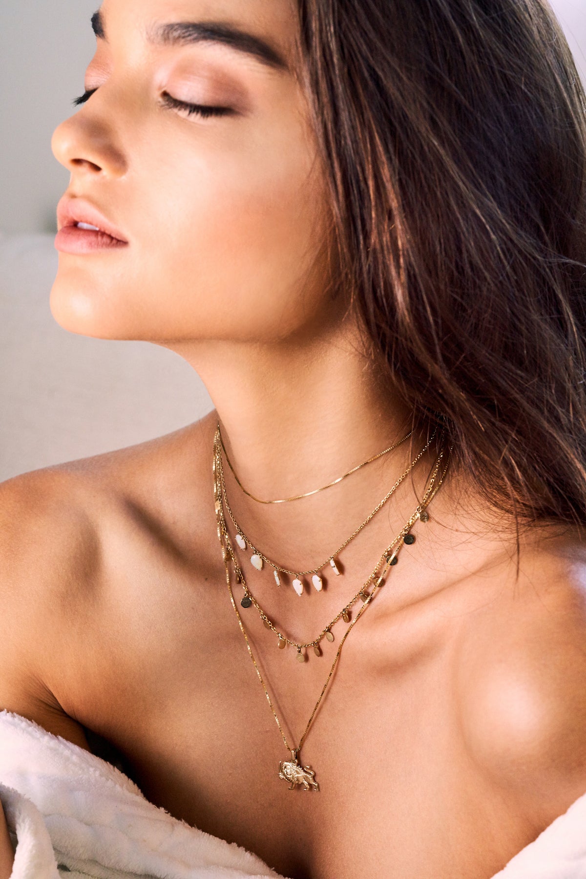 Ahurani 14k Solid Gold Opal Teardrop Necklace