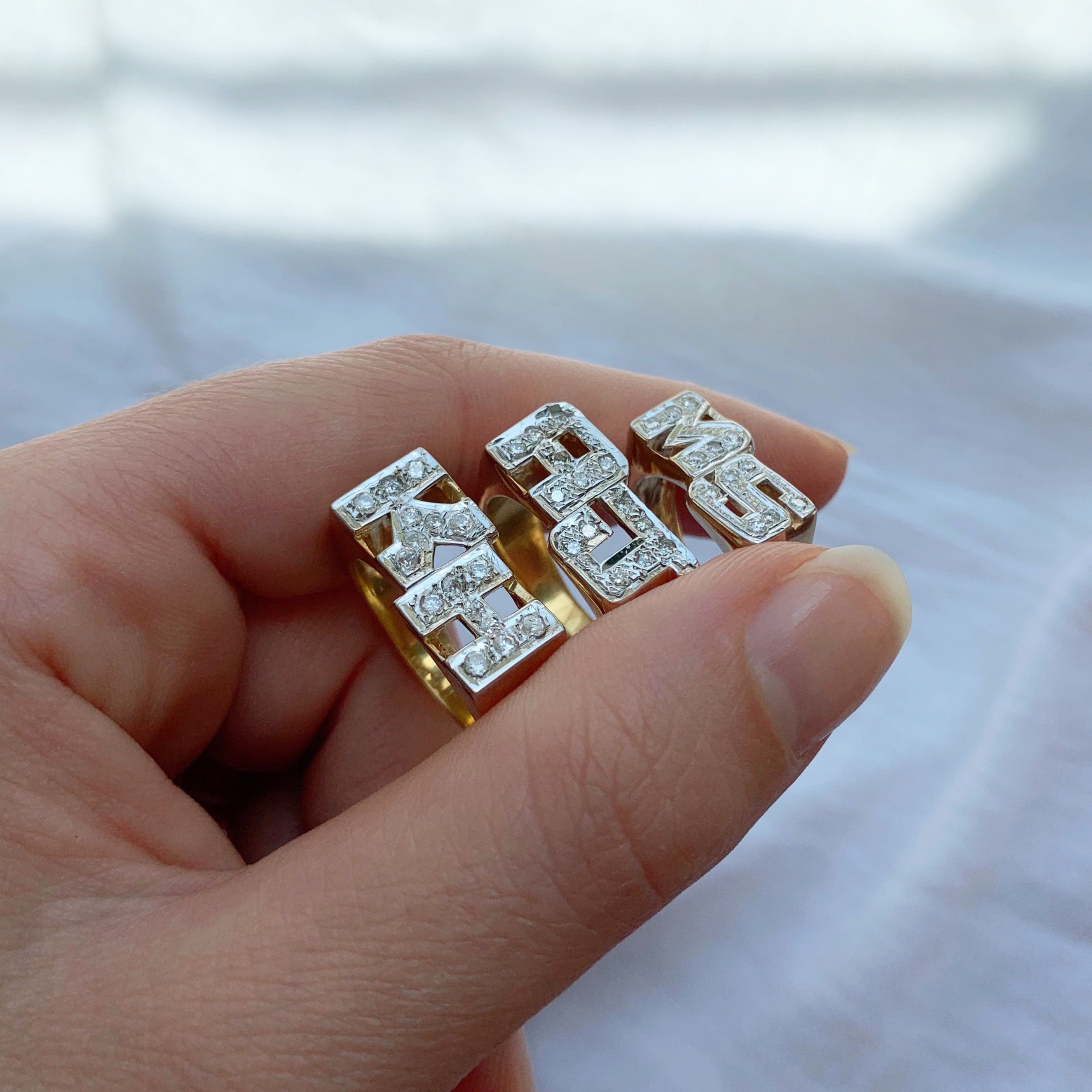Men's initial Ring