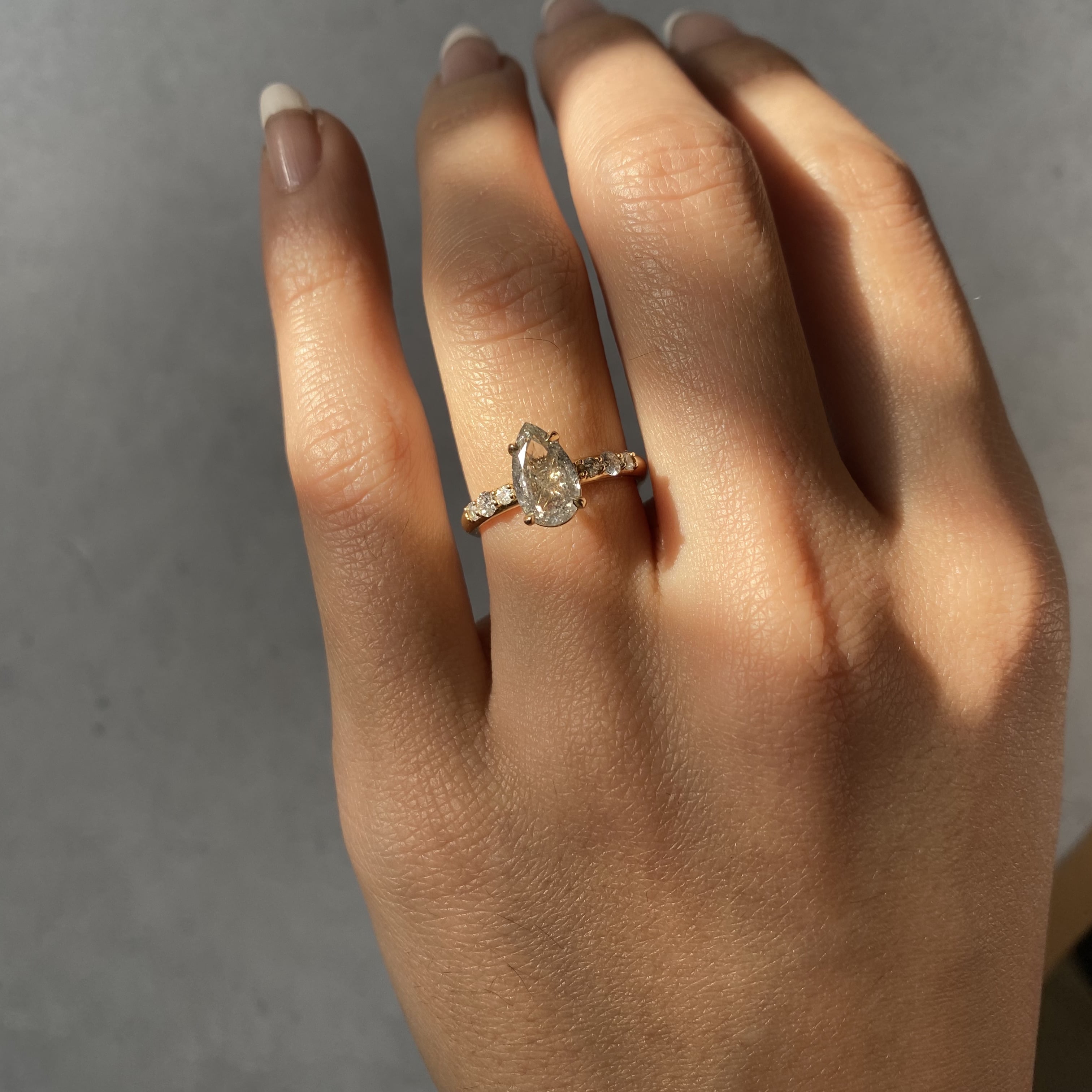 Salt & Pepper Diamond Custom Engagement Ring