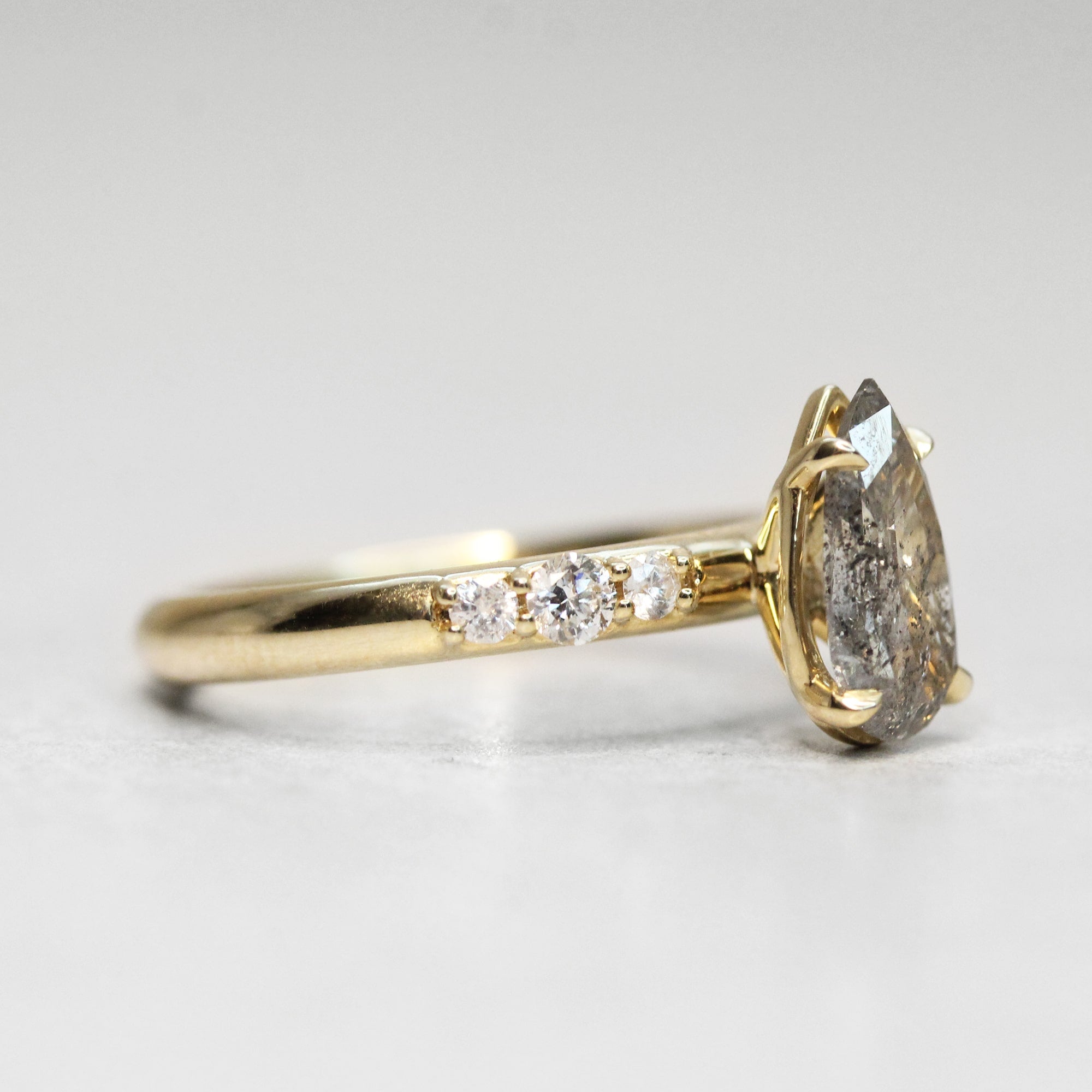 Salt & Pepper Diamond Custom Engagement Ring