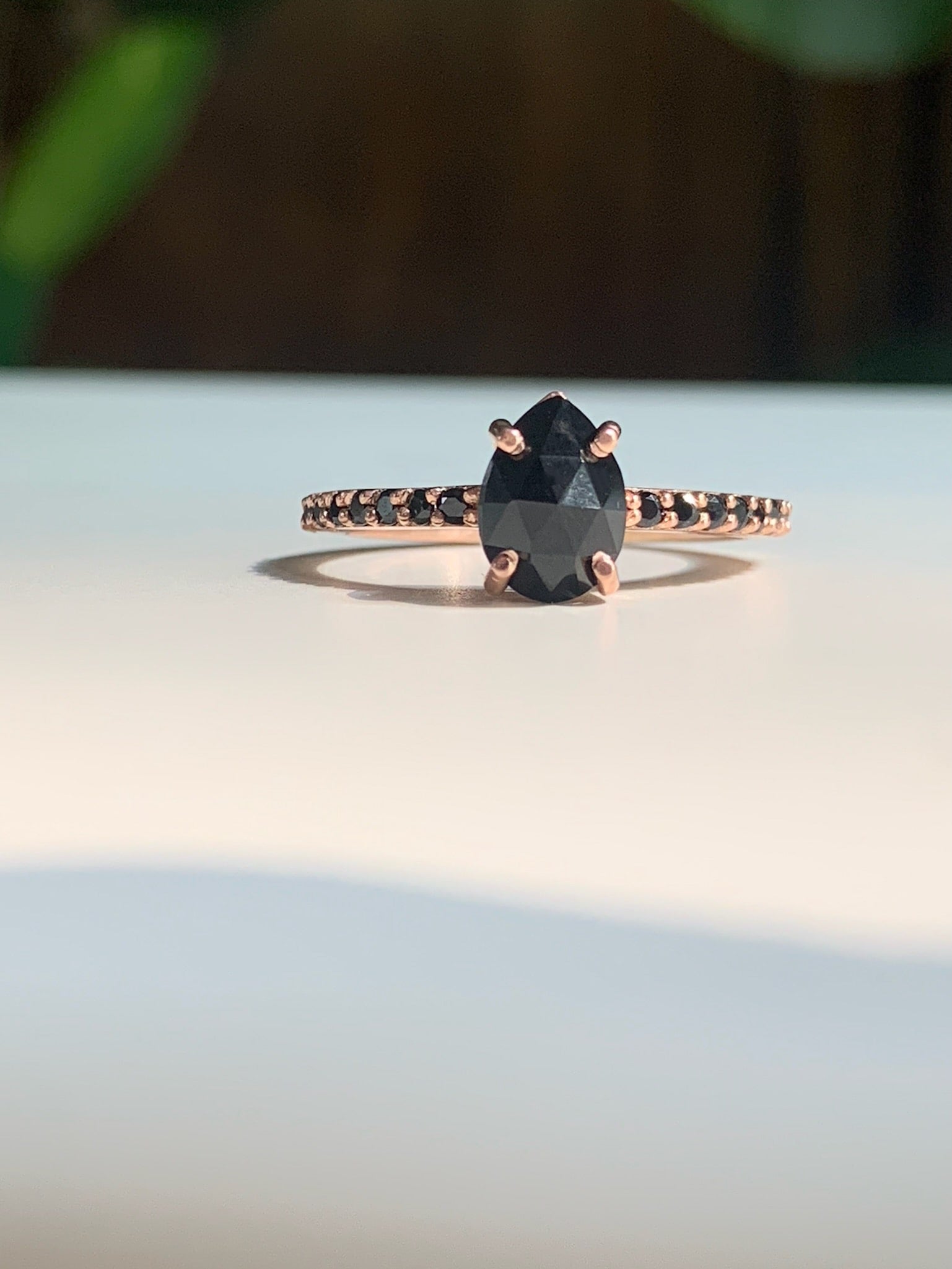 Onyx Engagement Ring