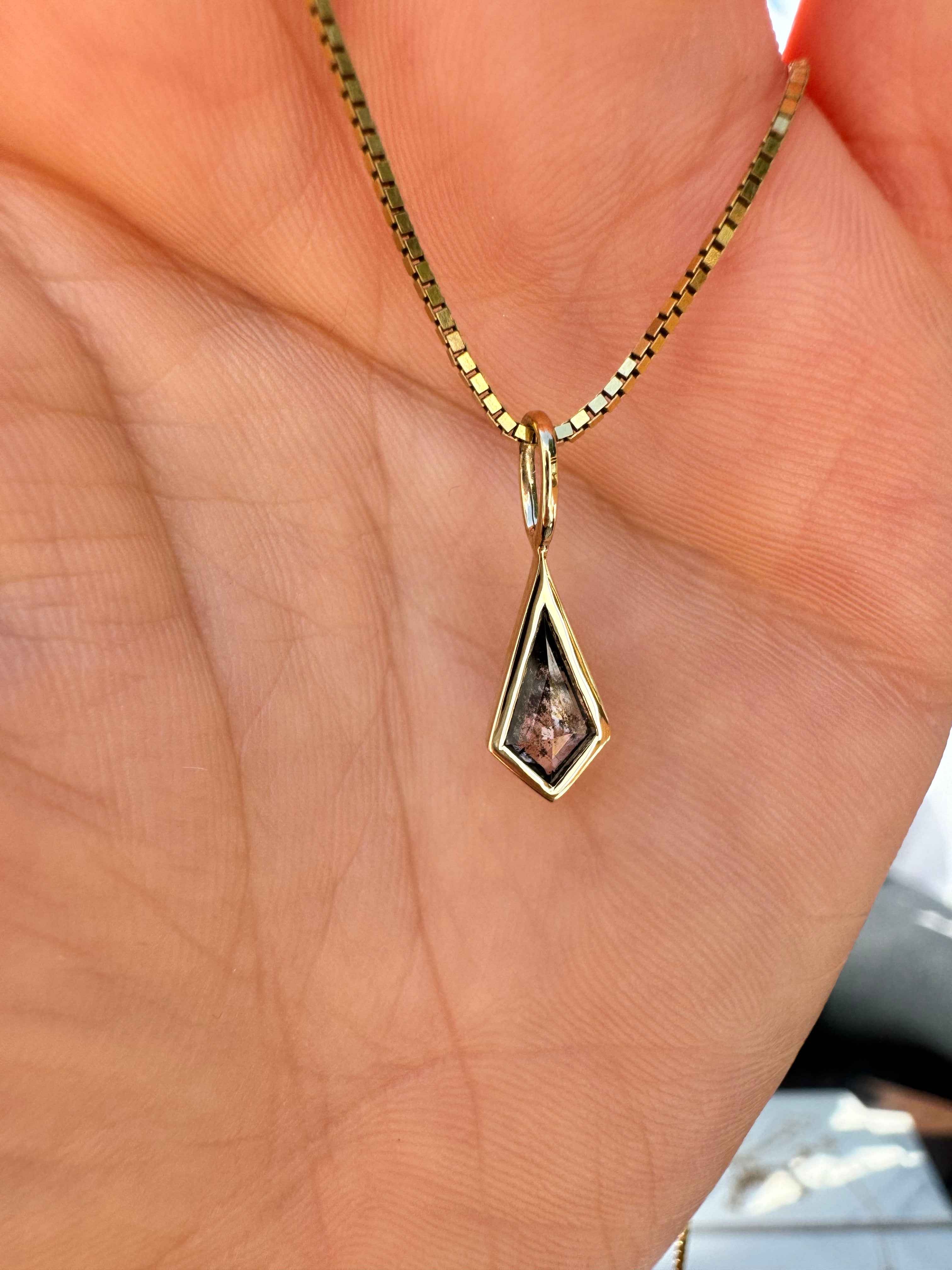 Salt & Pepper Kite Diamond Custom Necklace