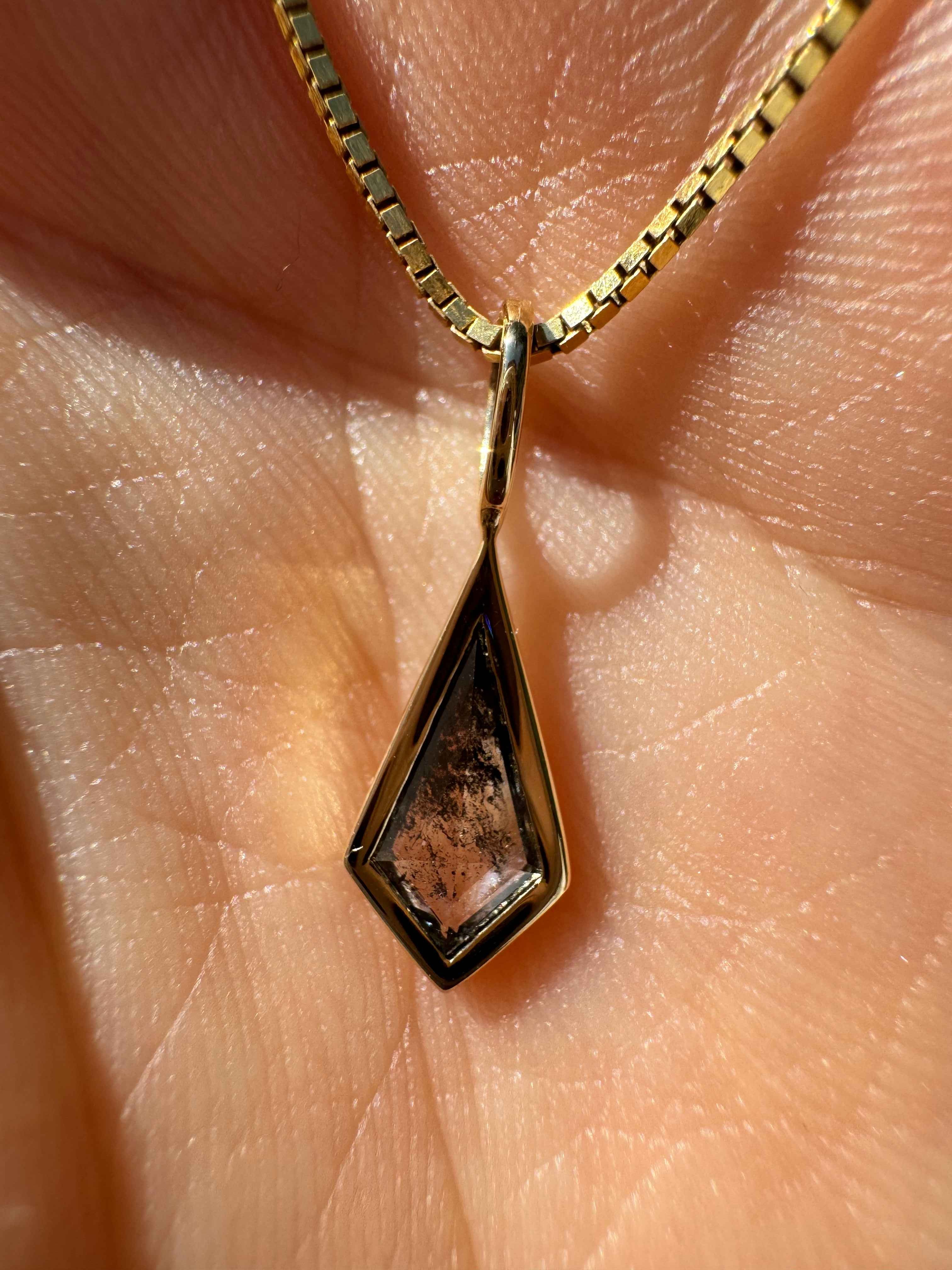 Salt & Pepper Kite Diamond Custom Necklace