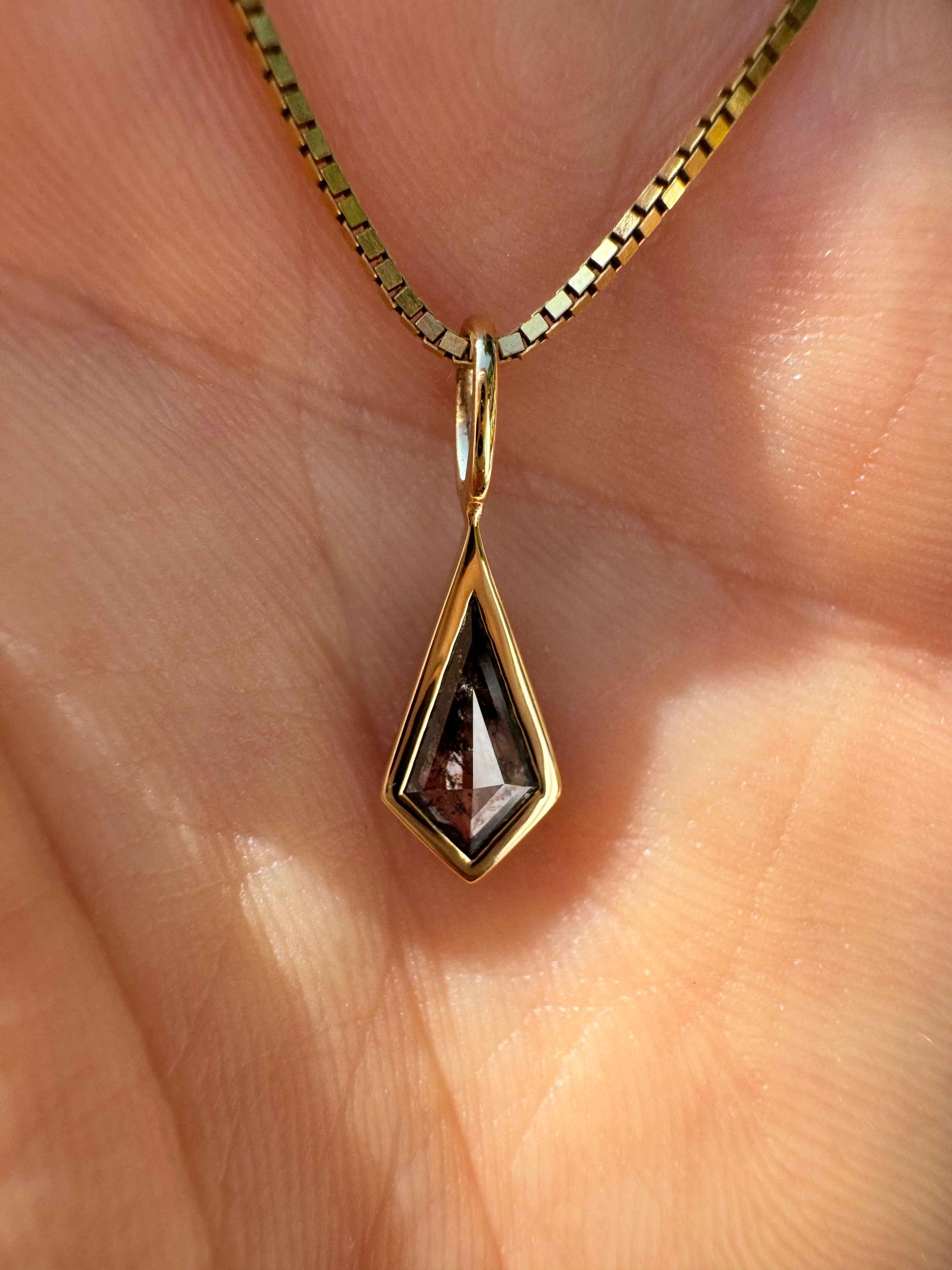 Salt & Pepper Kite Diamond Custom Necklace