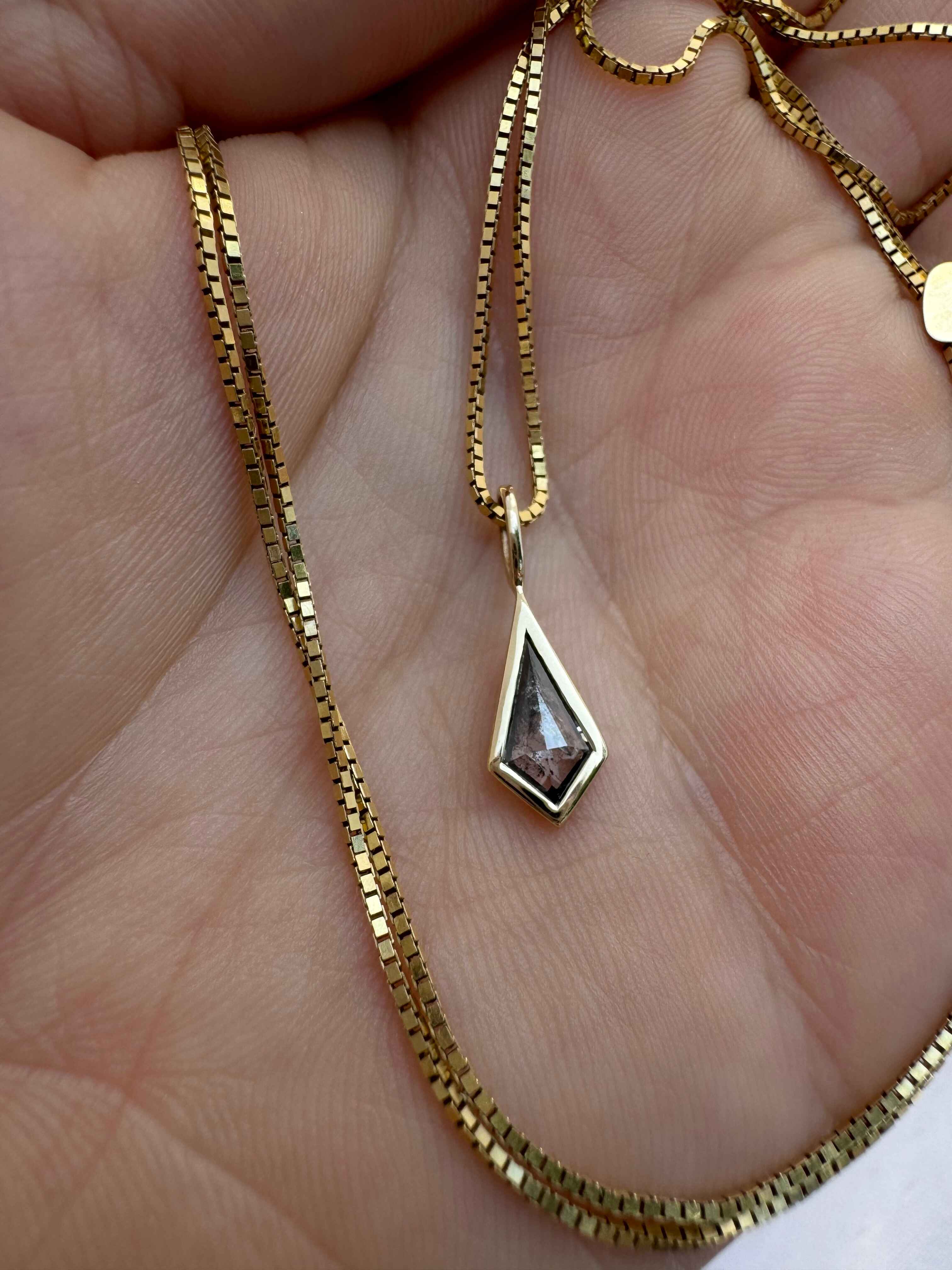 Salt & Pepper Kite Diamond Custom Necklace