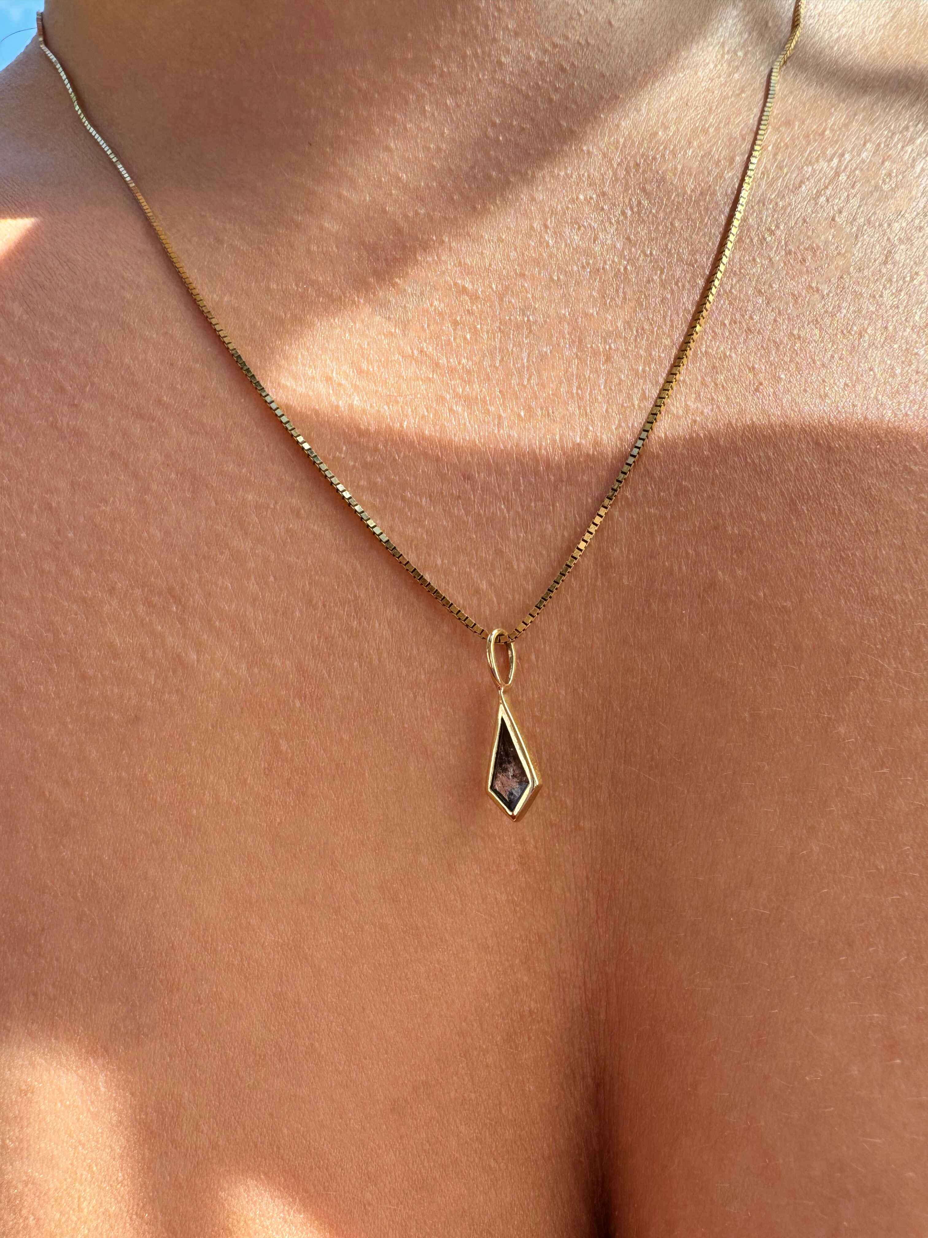 Salt & Pepper Kite Diamond Custom Necklace