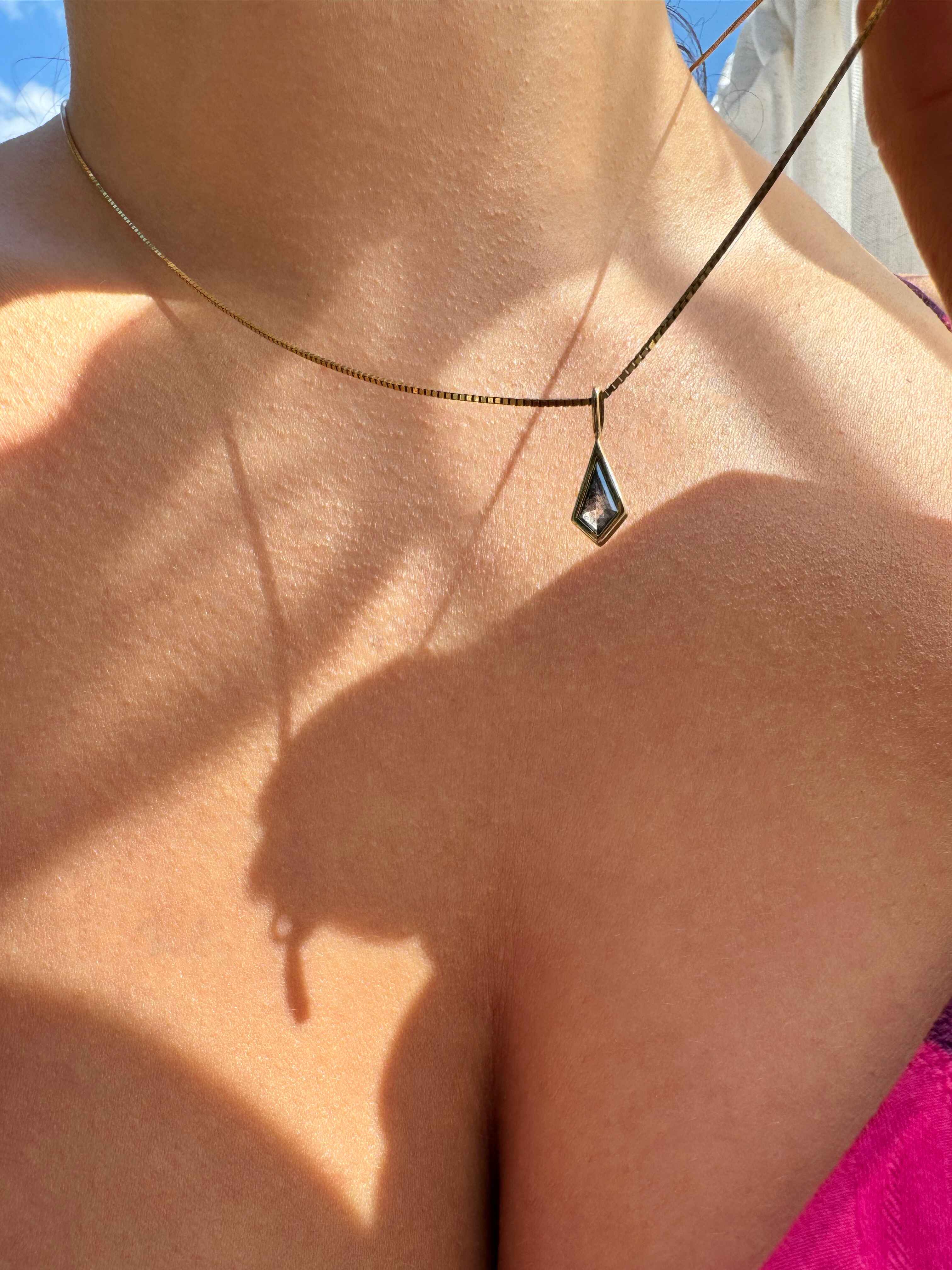 Salt & Pepper Kite Diamond Custom Necklace