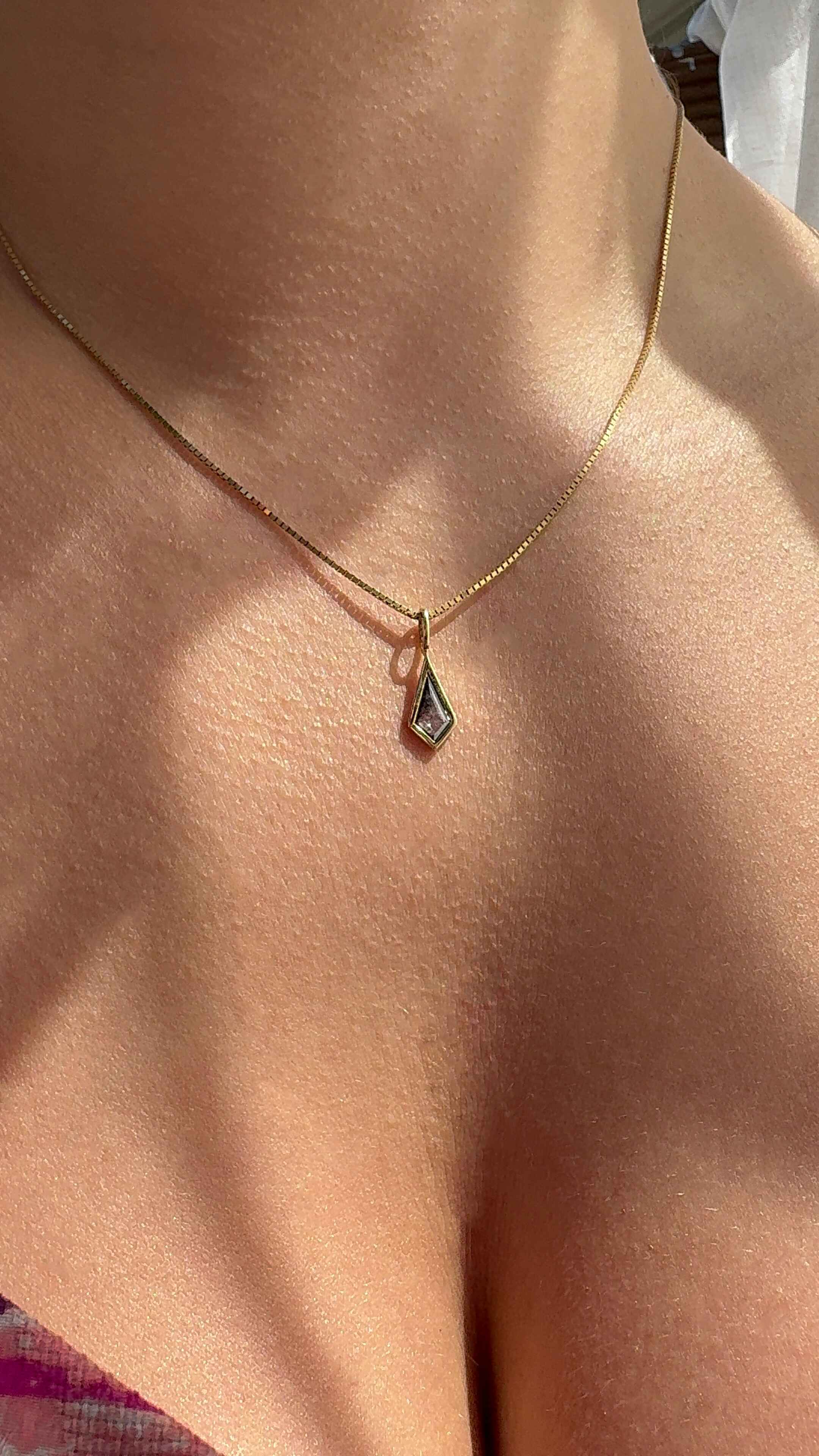 Salt & Pepper Kite Diamond Custom Necklace