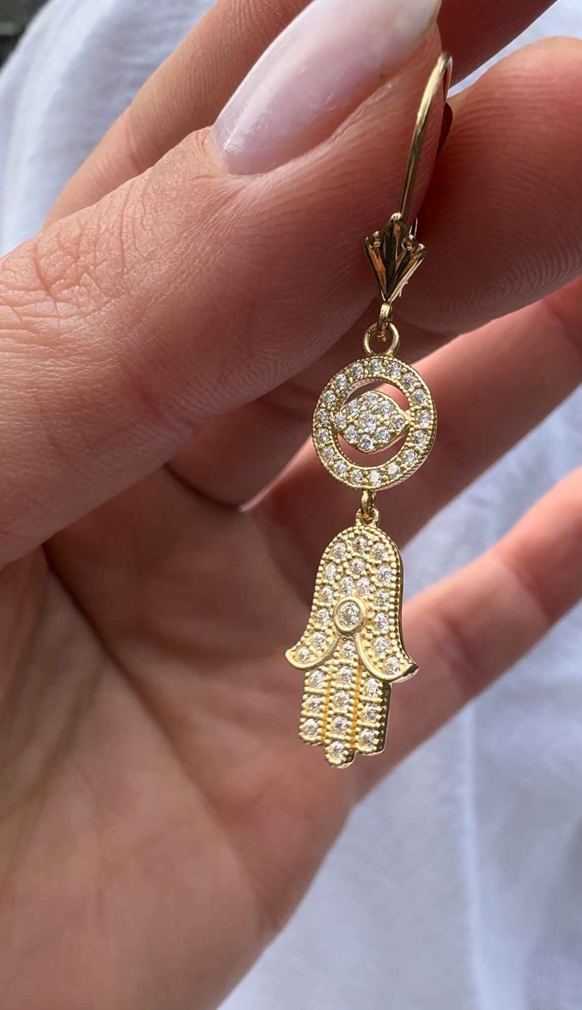 Hamsa Evil Eye Earrings