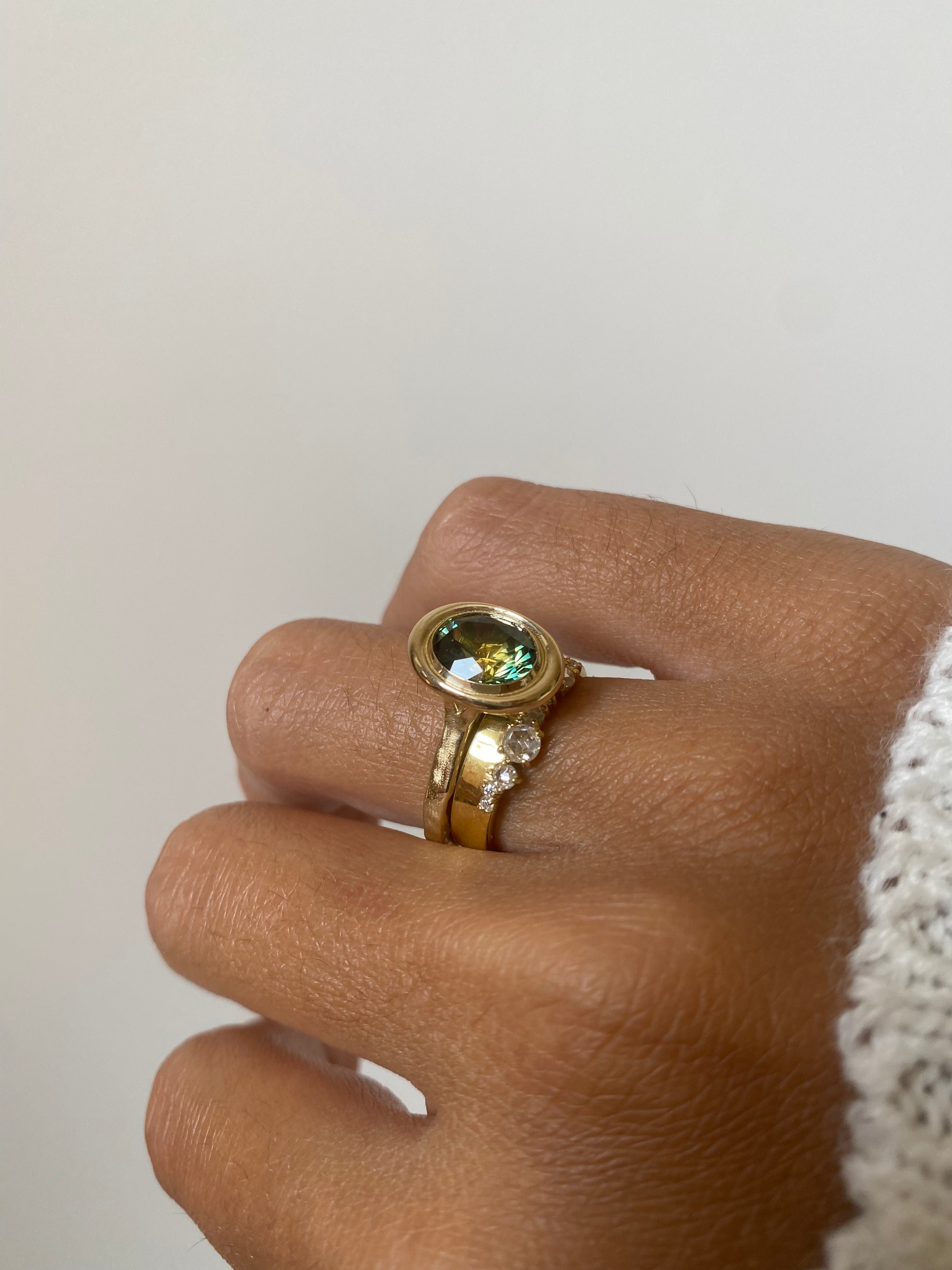 Custom Parti Sapphire Engagement Ring