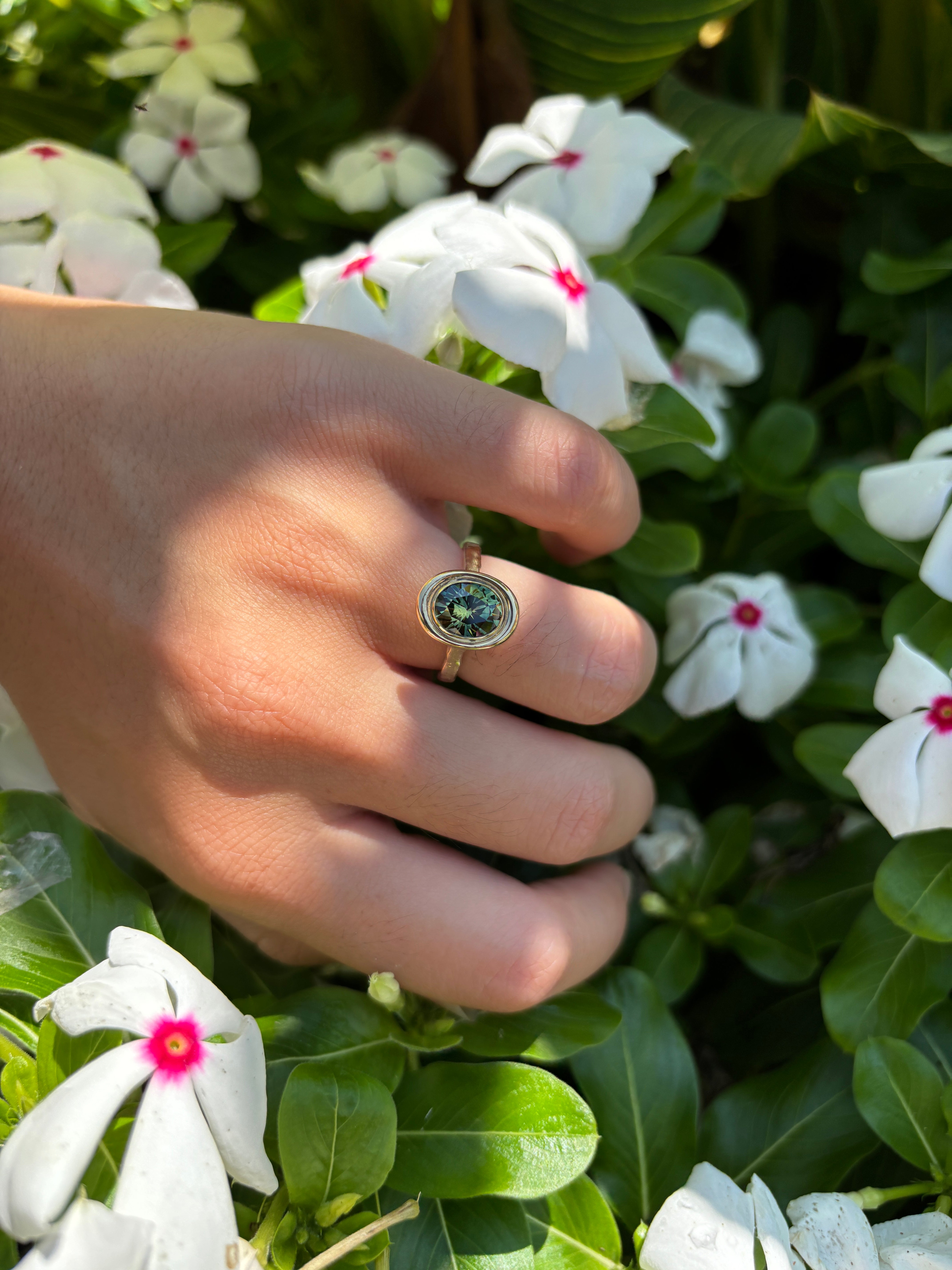 Custom Parti Sapphire Engagement Ring