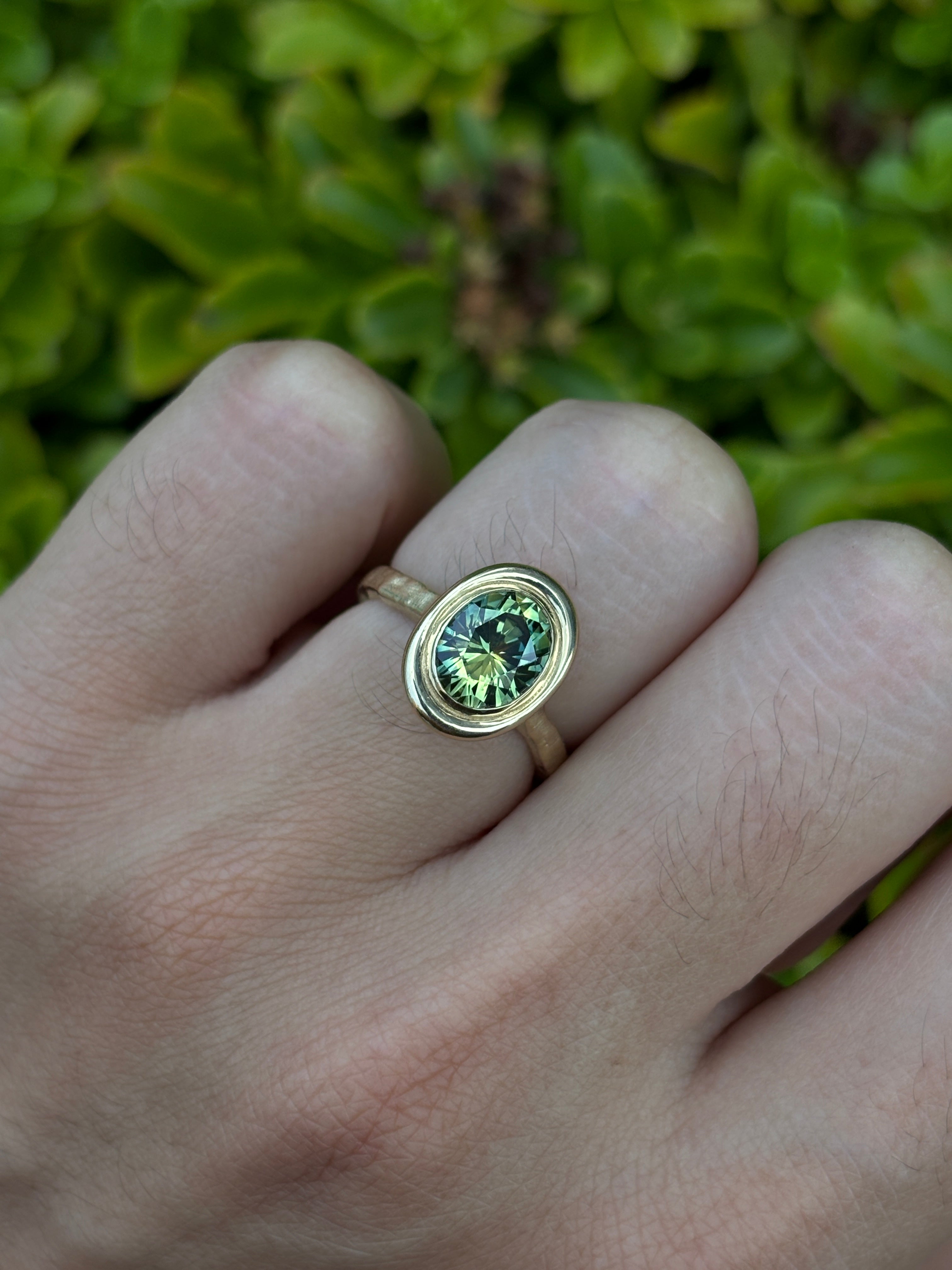 Custom Parti Sapphire Engagement Ring