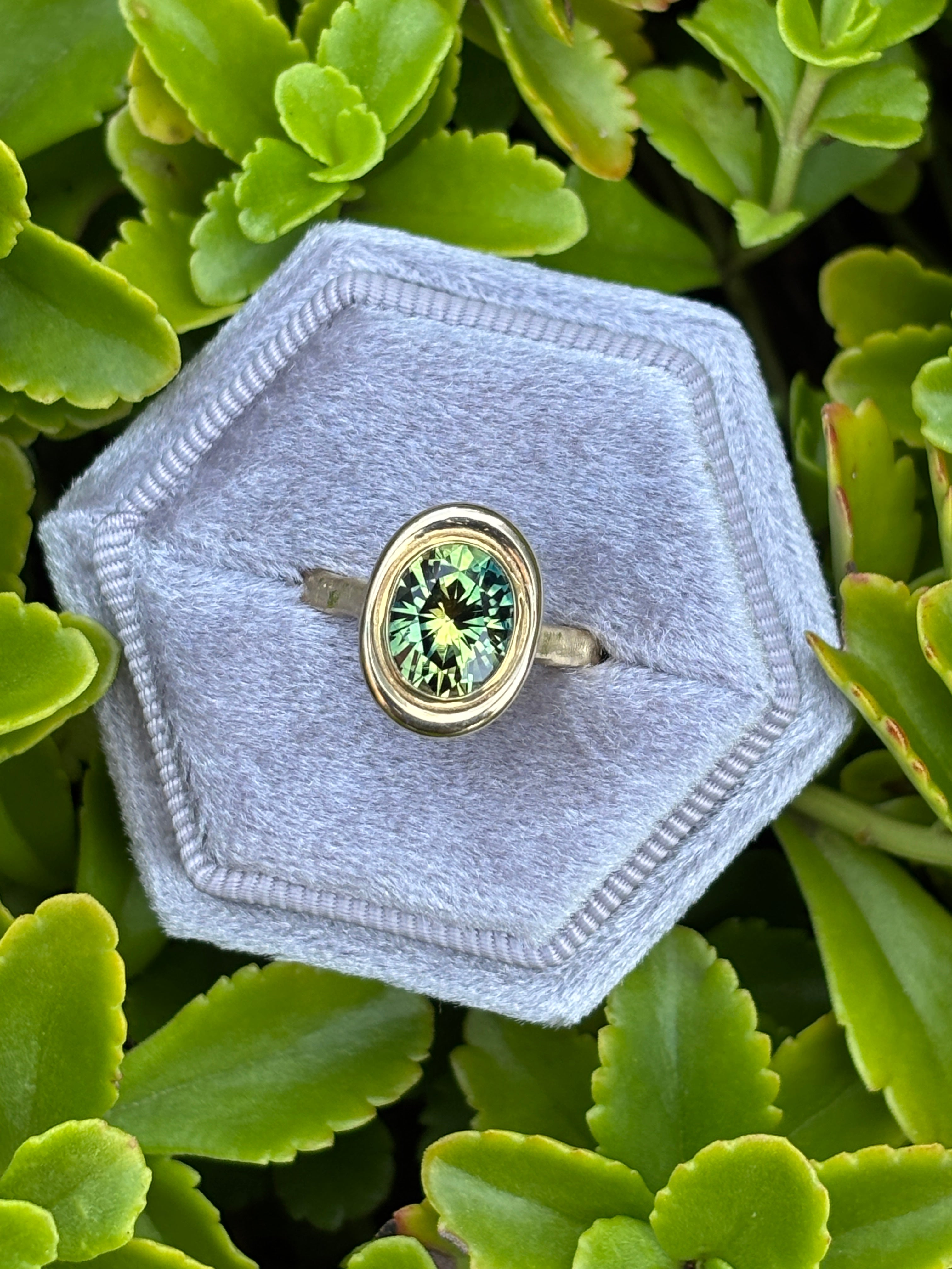 Custom Parti Sapphire Engagement Ring