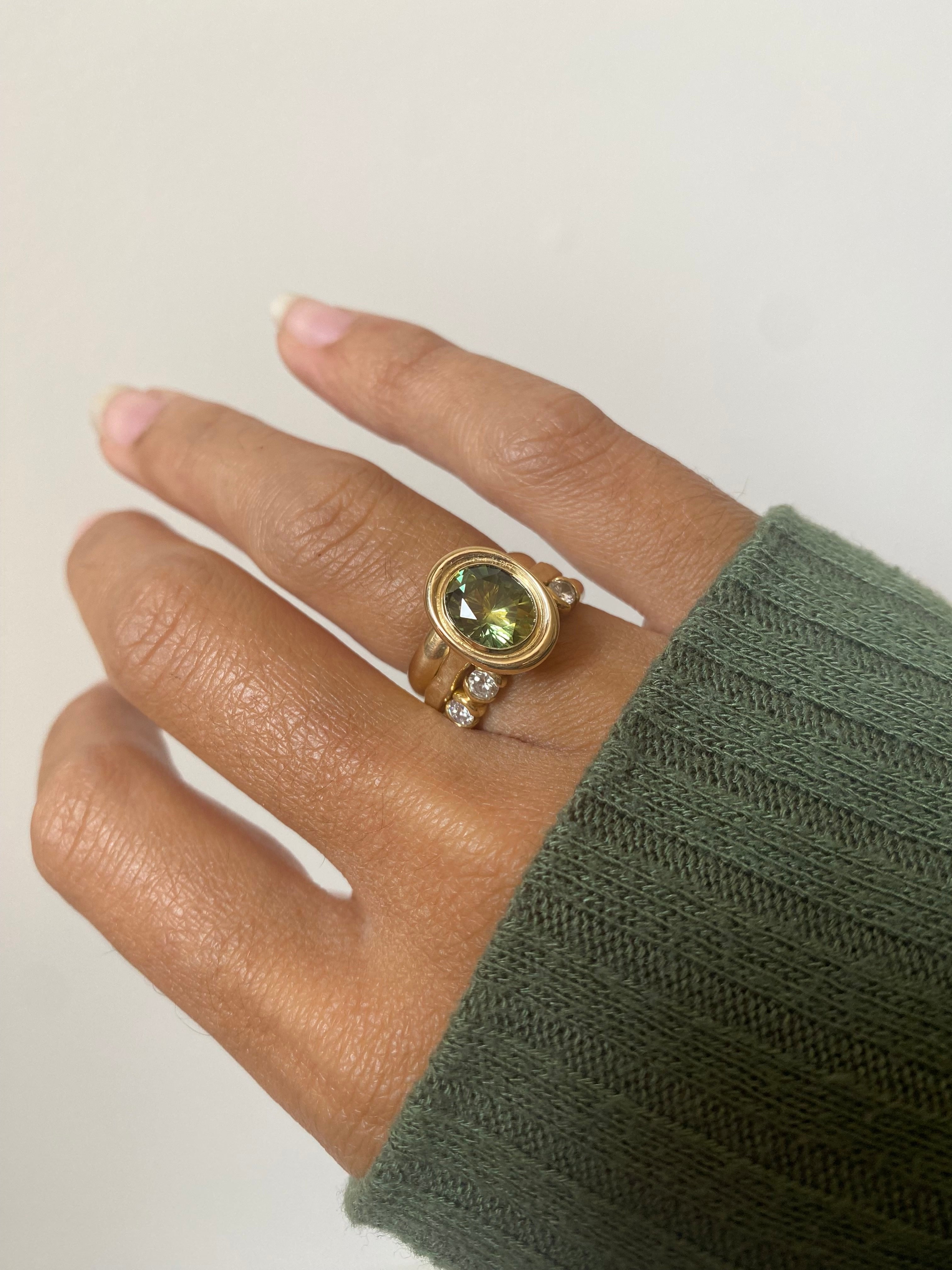 Custom Parti Sapphire Engagement Ring