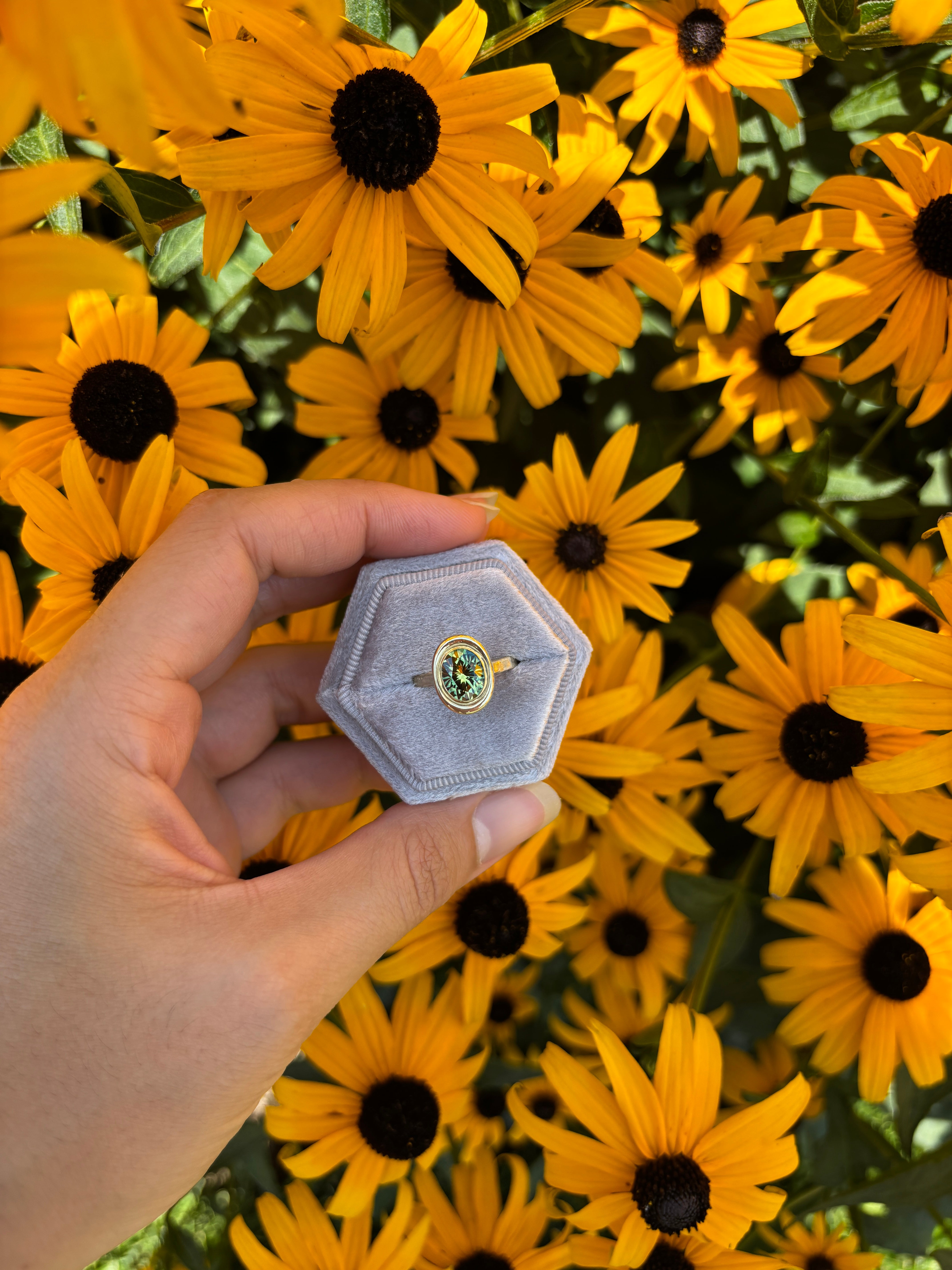 Custom Parti Sapphire Engagement Ring