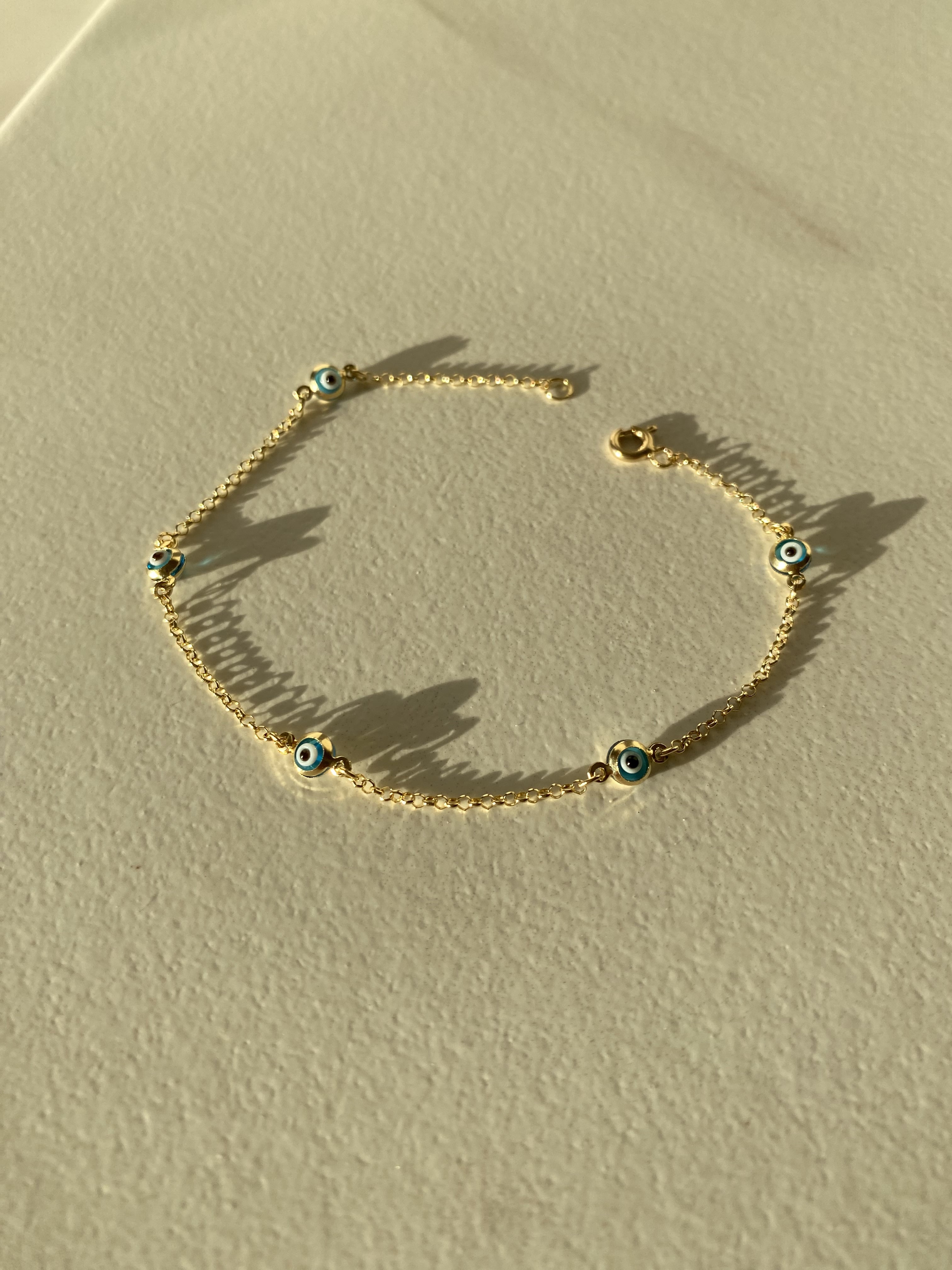 14k Evil Eye Bracelet