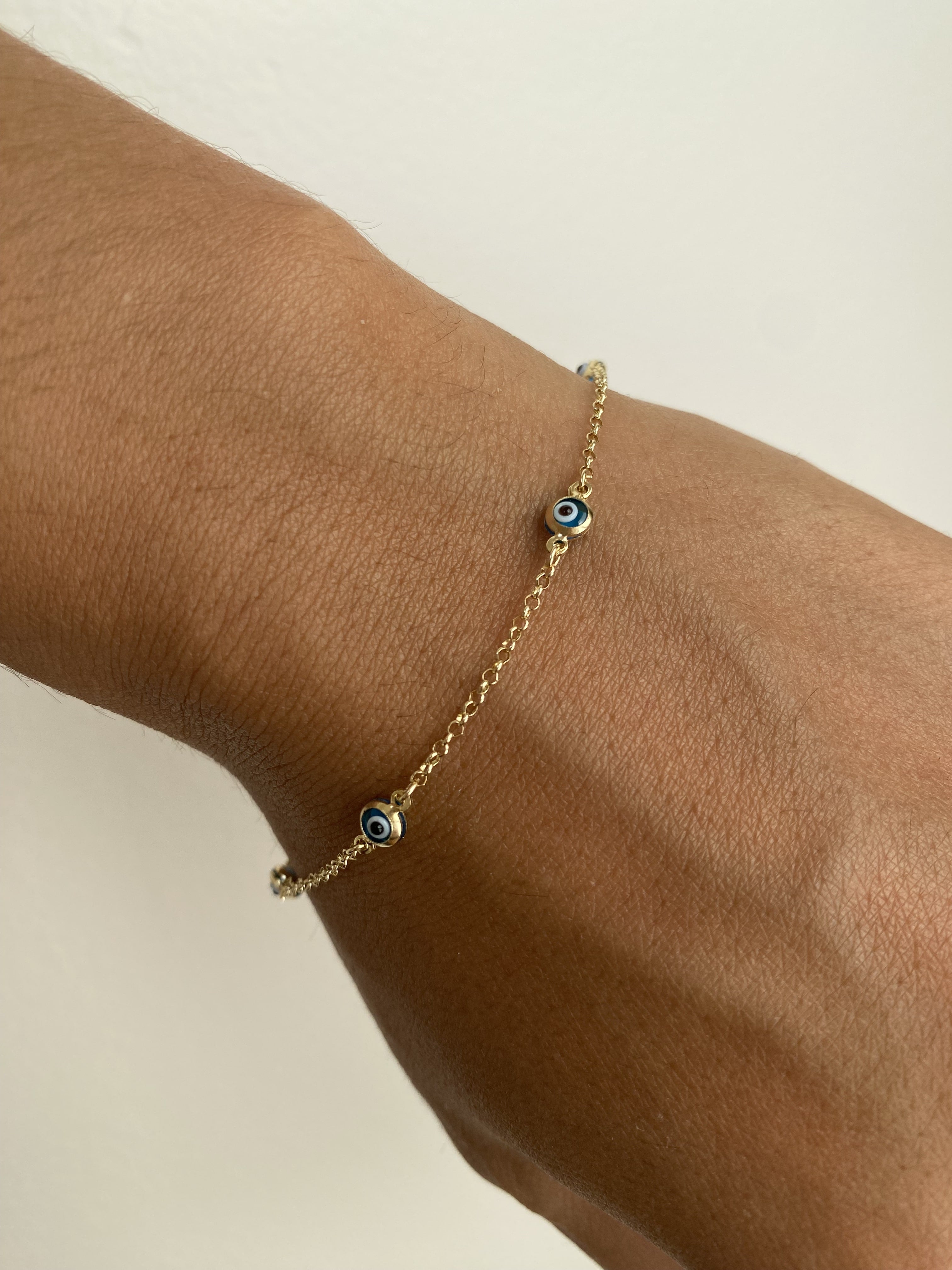 14k Evil Eye Bracelet