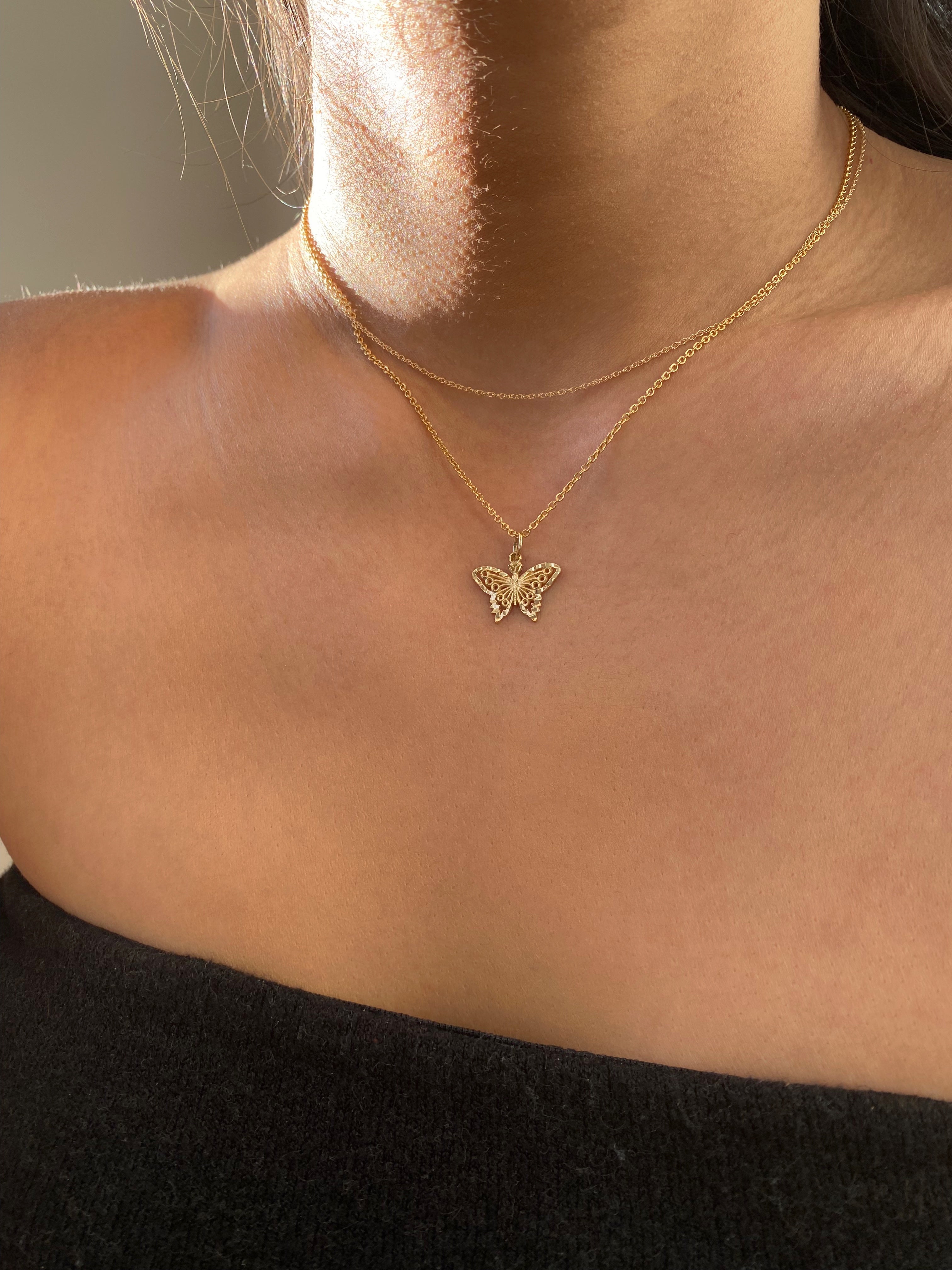 Gold Butterfly Necklace