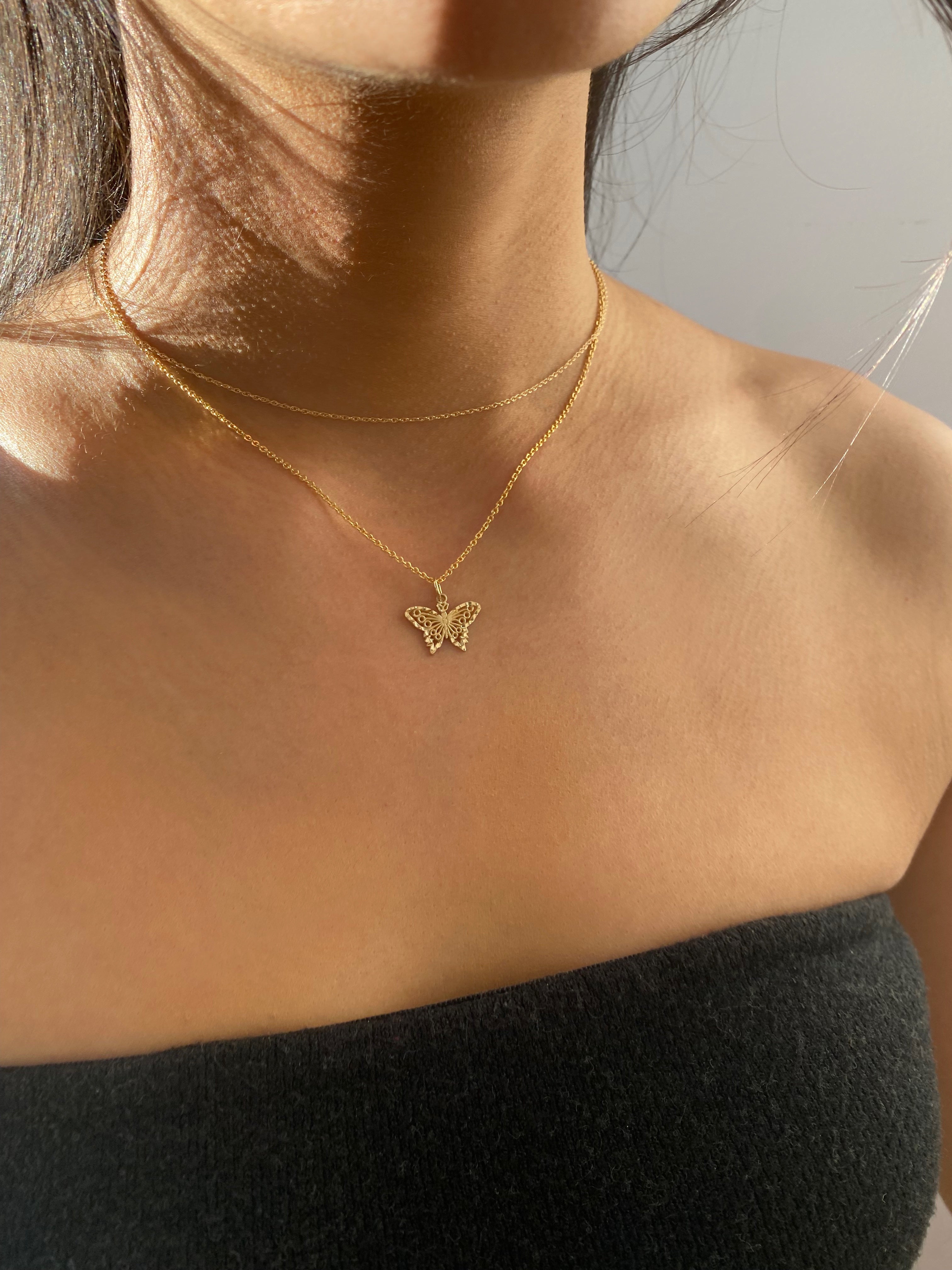 Gold Butterfly Necklace