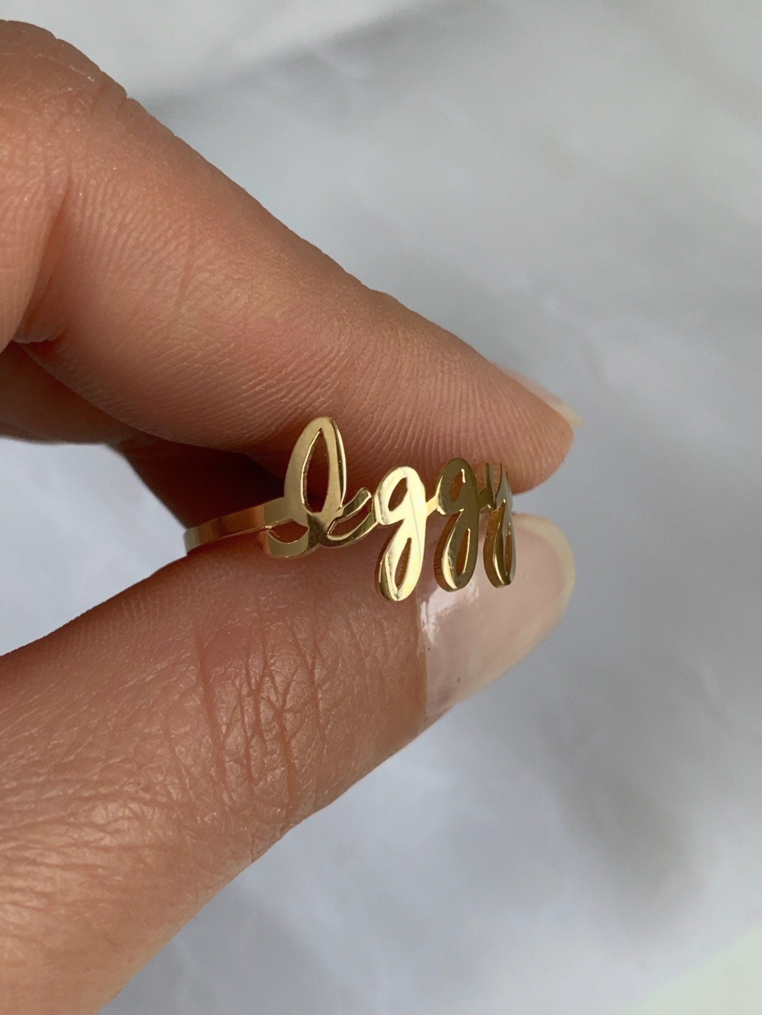 Script name ring on sale