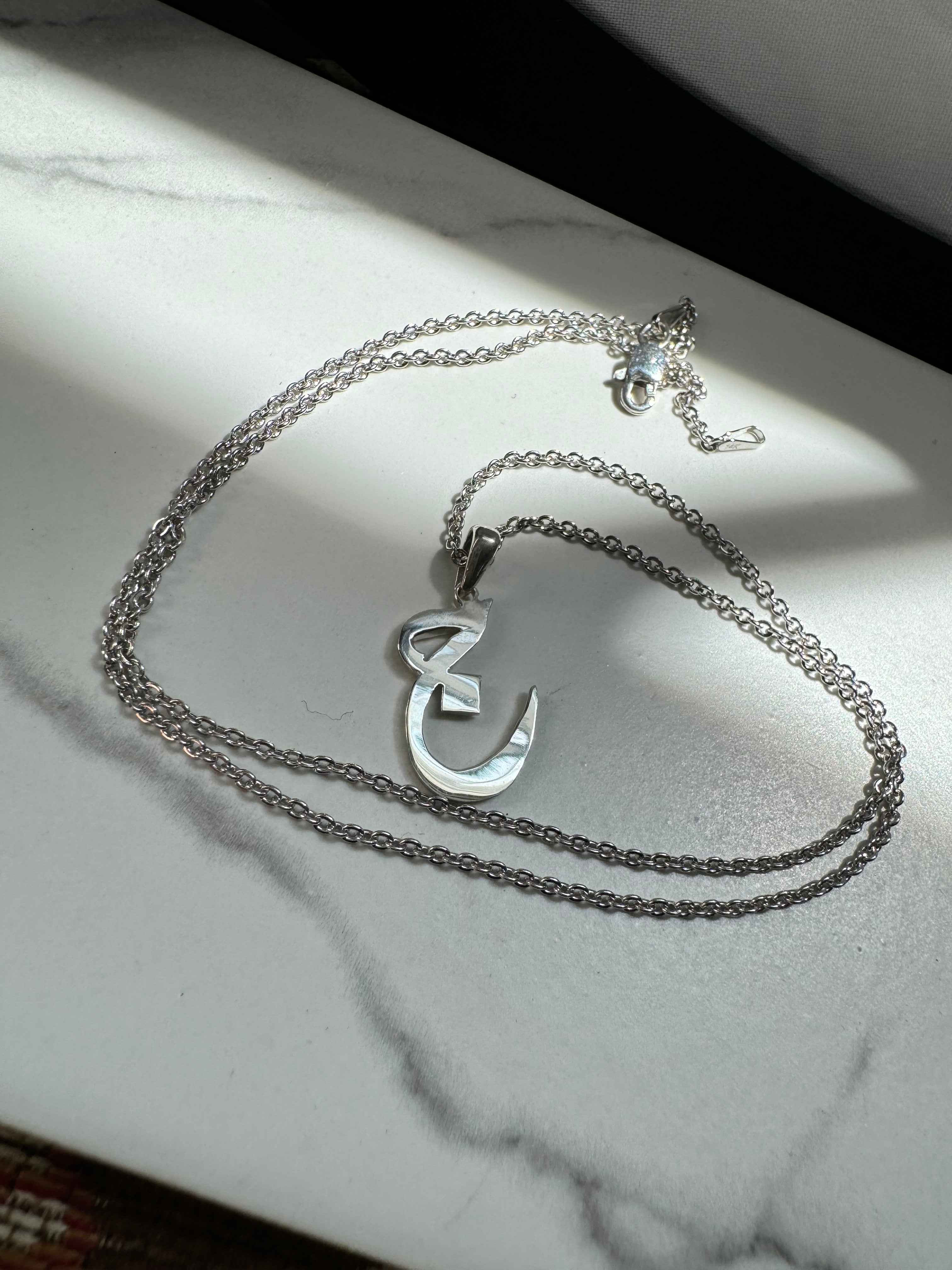 Persian/Arabic Initial Pendant Necklace