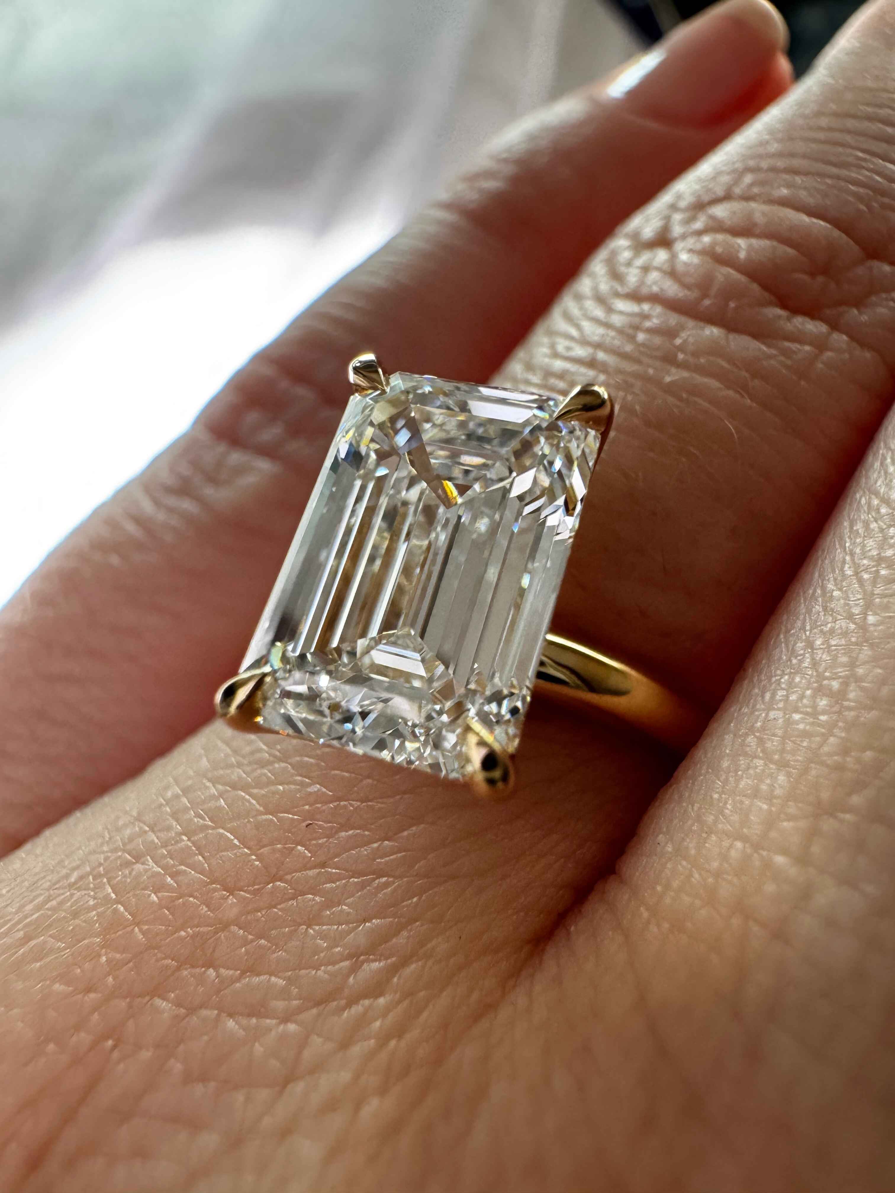 Emerald Cut Diamond Custom Engagement Ring