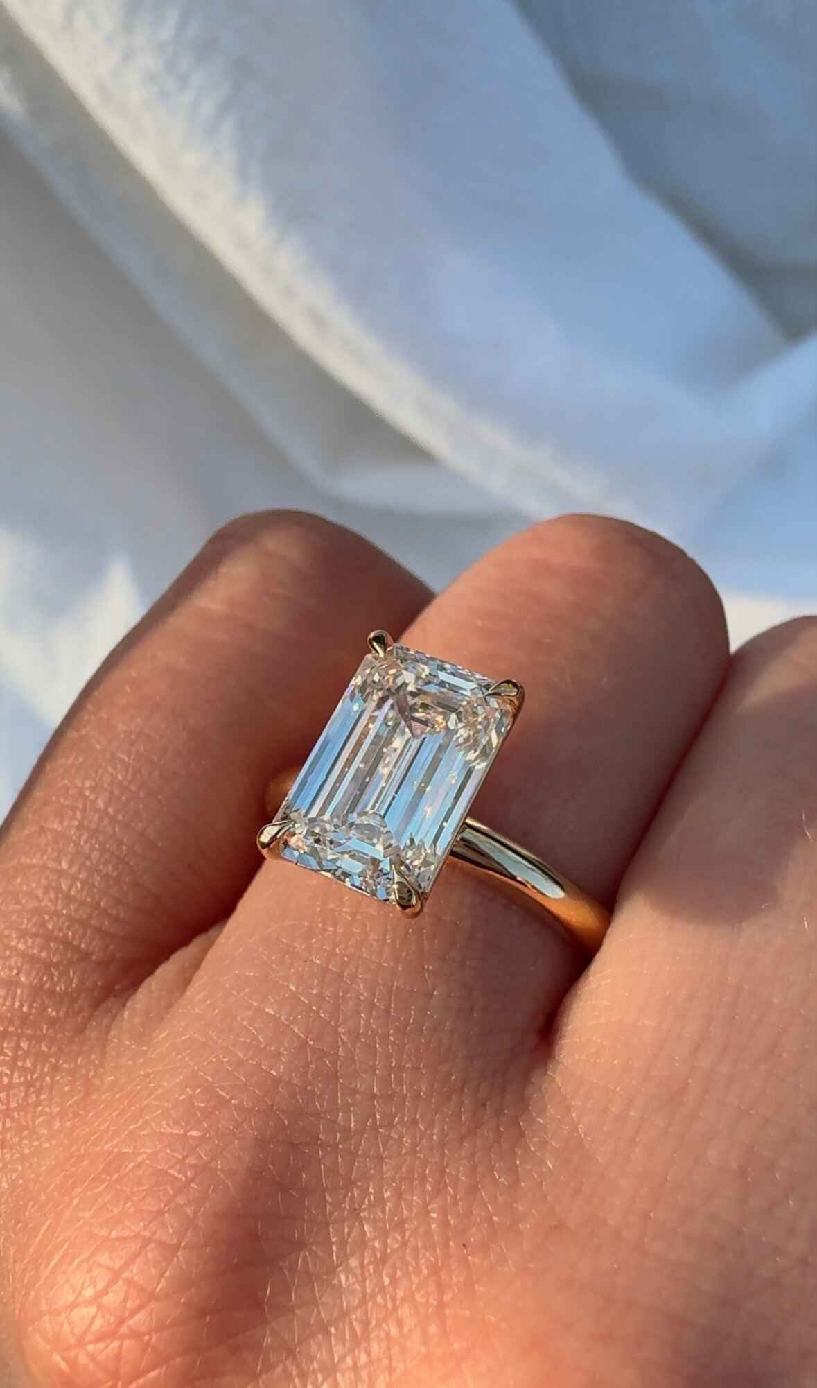 Emerald Cut Diamond Custom Engagement Ring