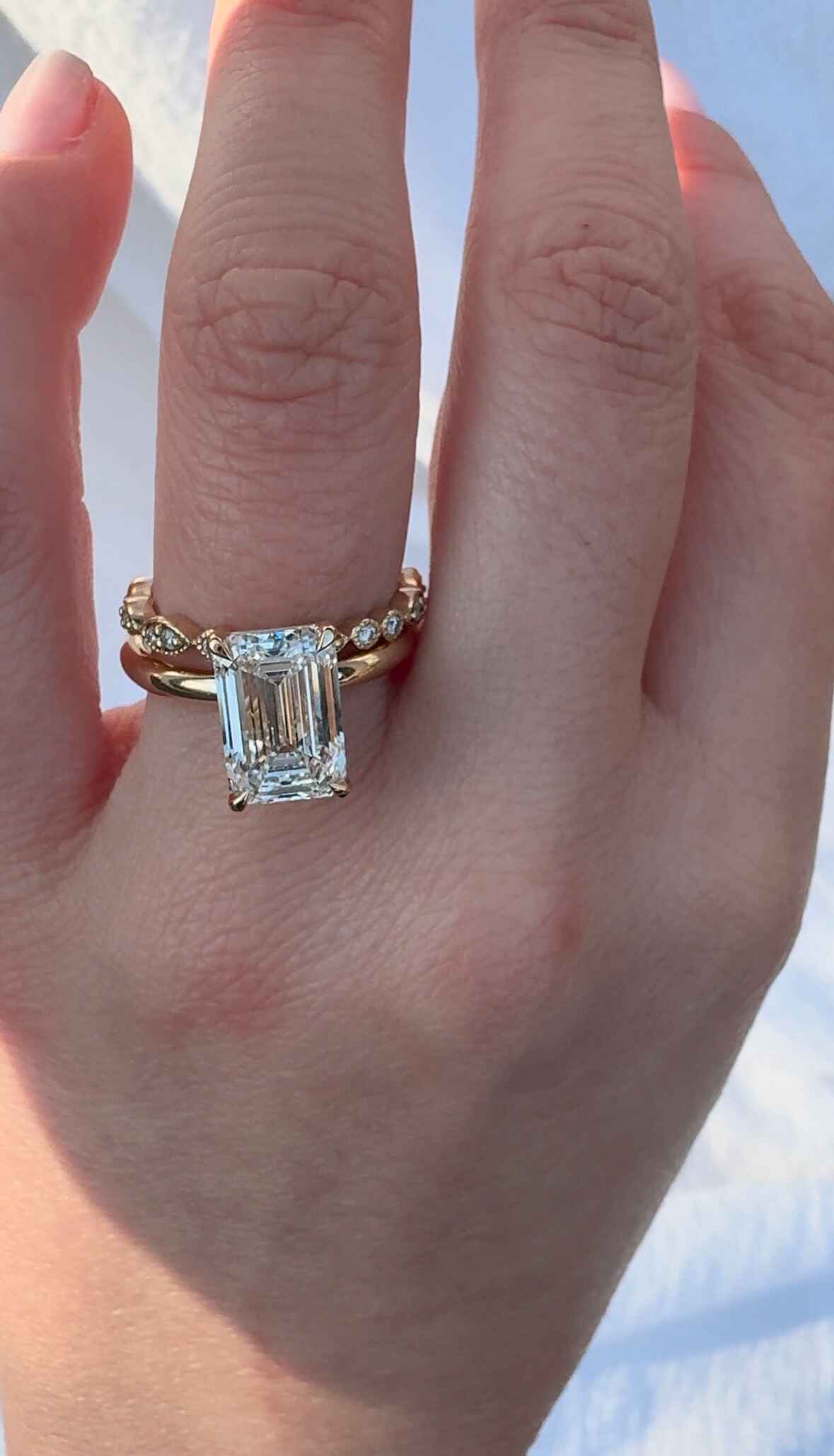 Emerald Cut Diamond Custom Engagement Ring