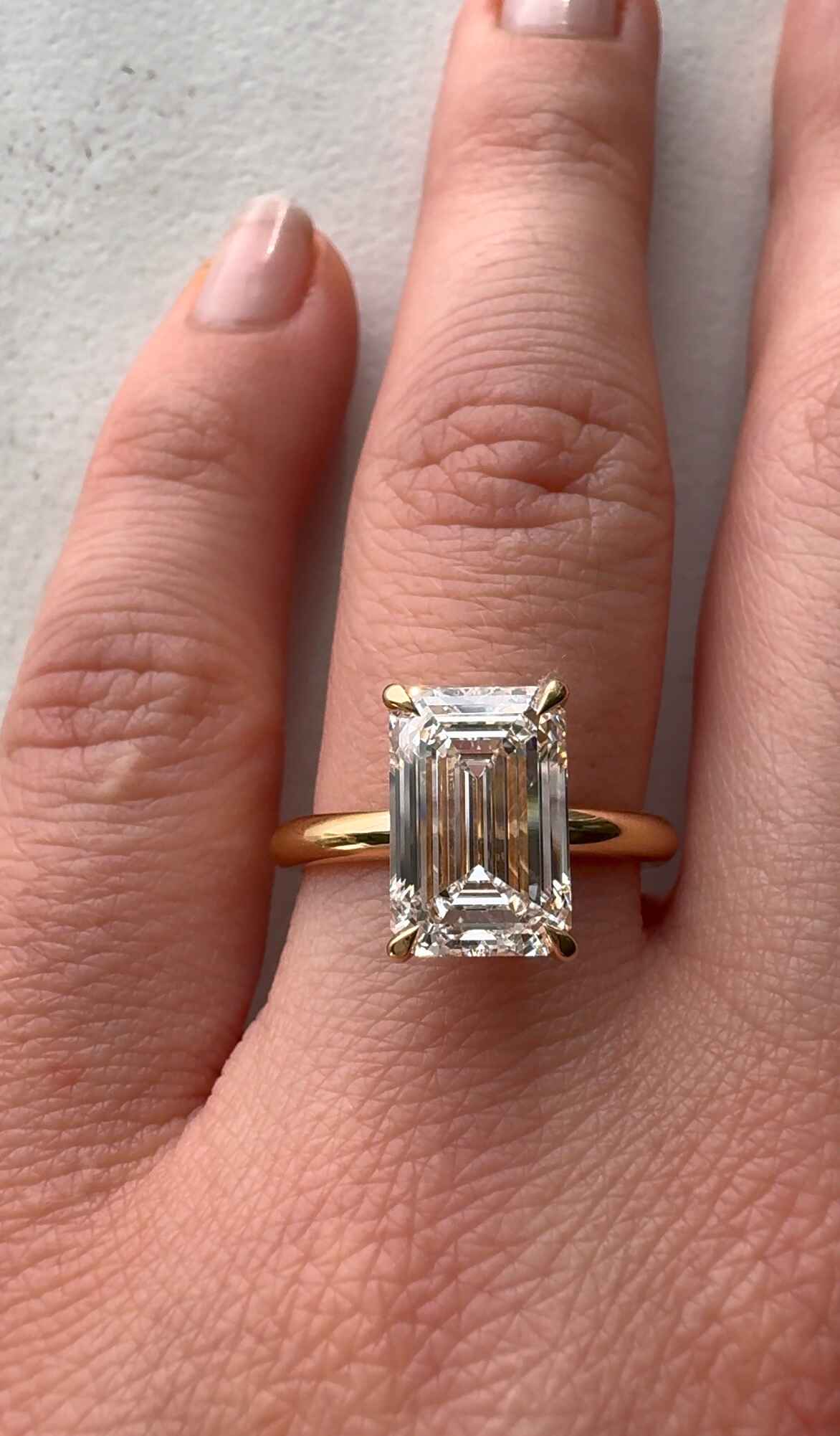 Emerald Cut Diamond Custom Engagement Ring