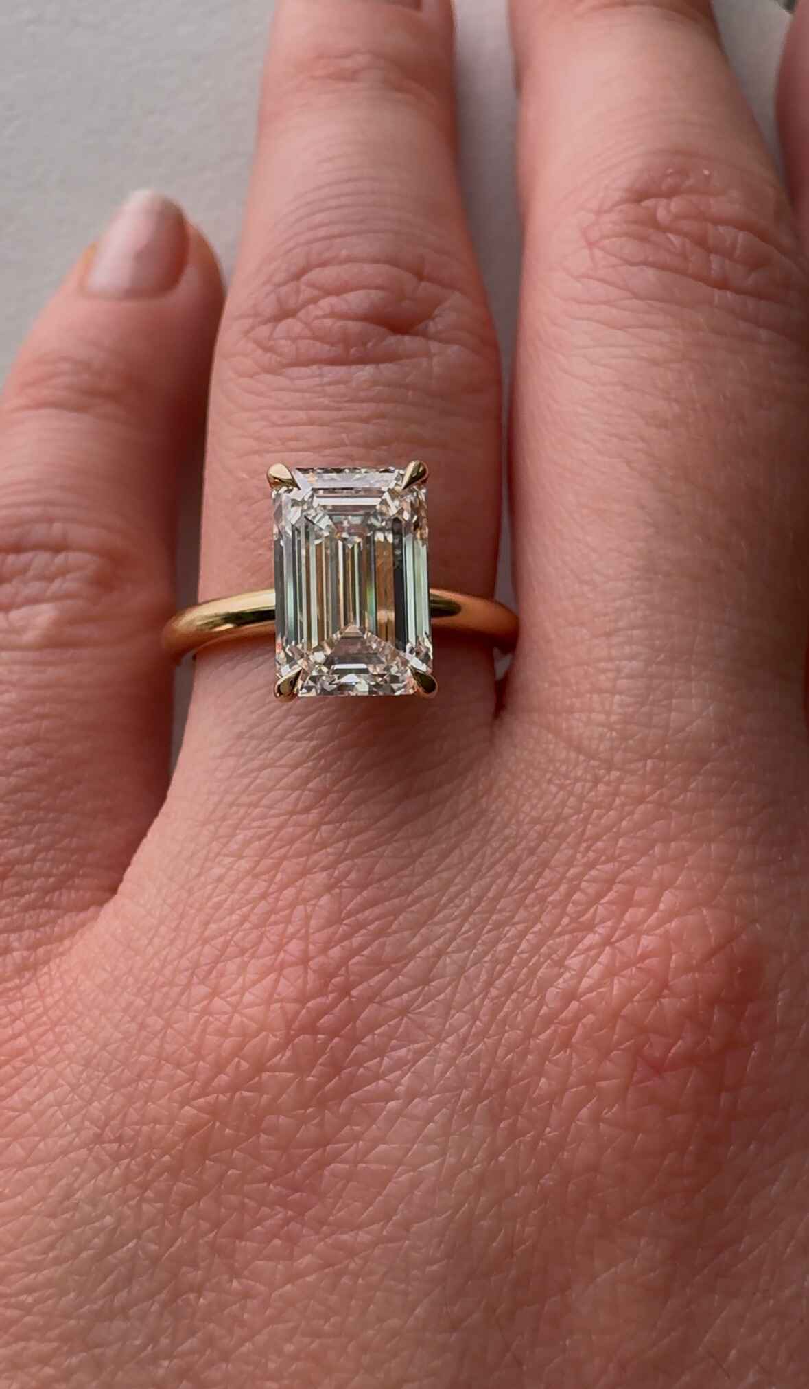 Emerald Cut Diamond Custom Engagement Ring