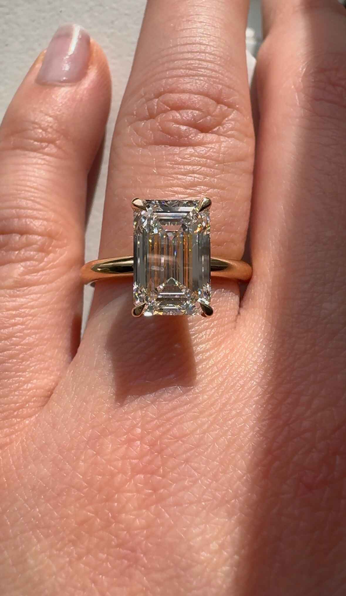 Emerald Cut Diamond Custom Engagement Ring
