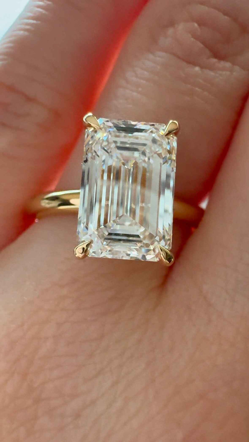 Emerald Cut Diamond Custom Engagement Ring