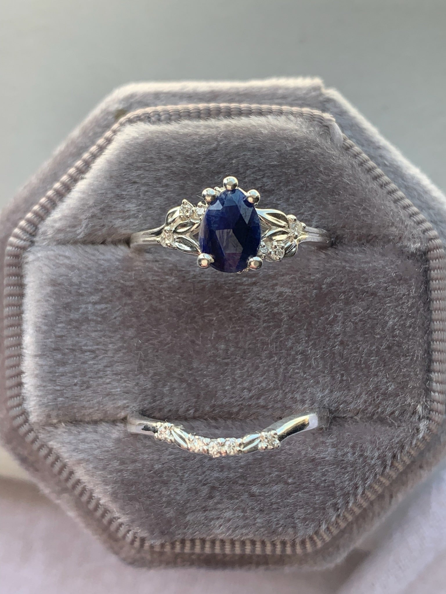 Sapphire Pear Custom Engagement Ring