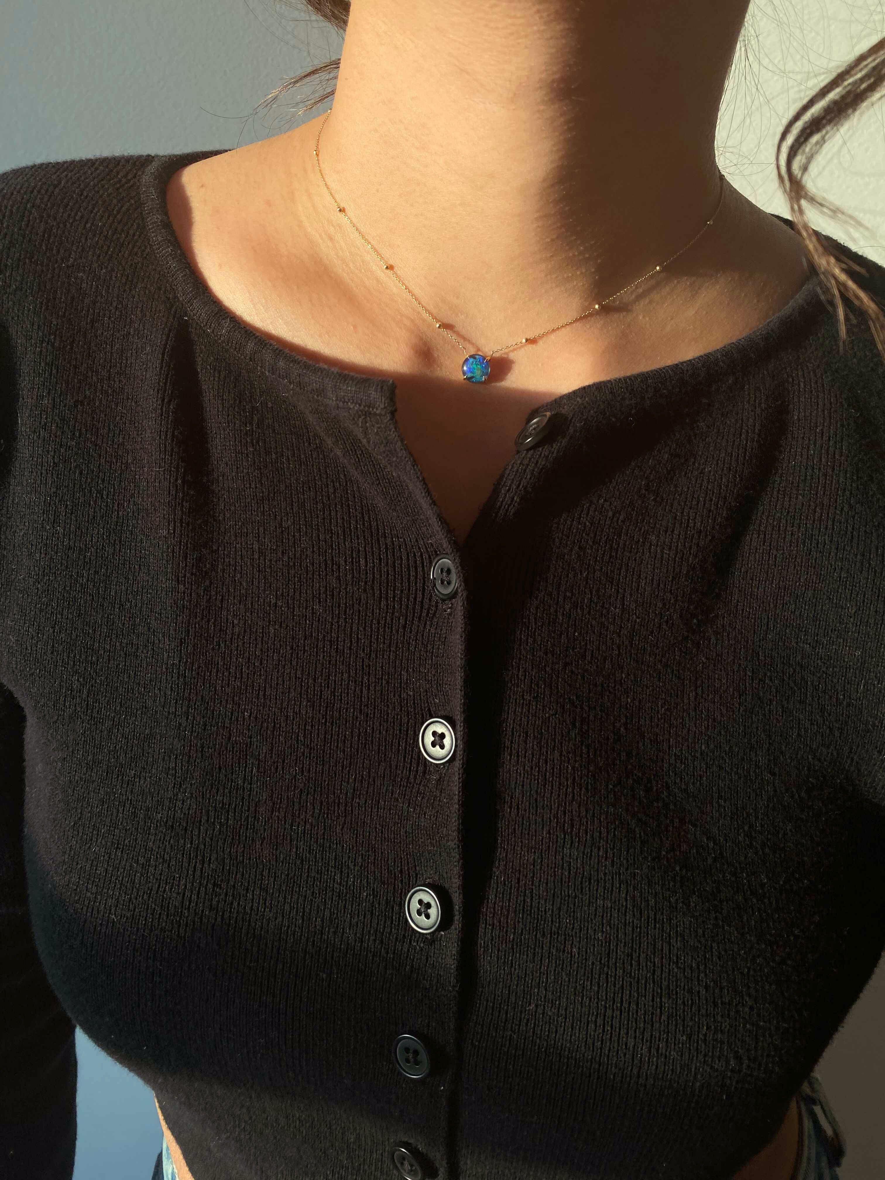 Solitaire Opal Necklace