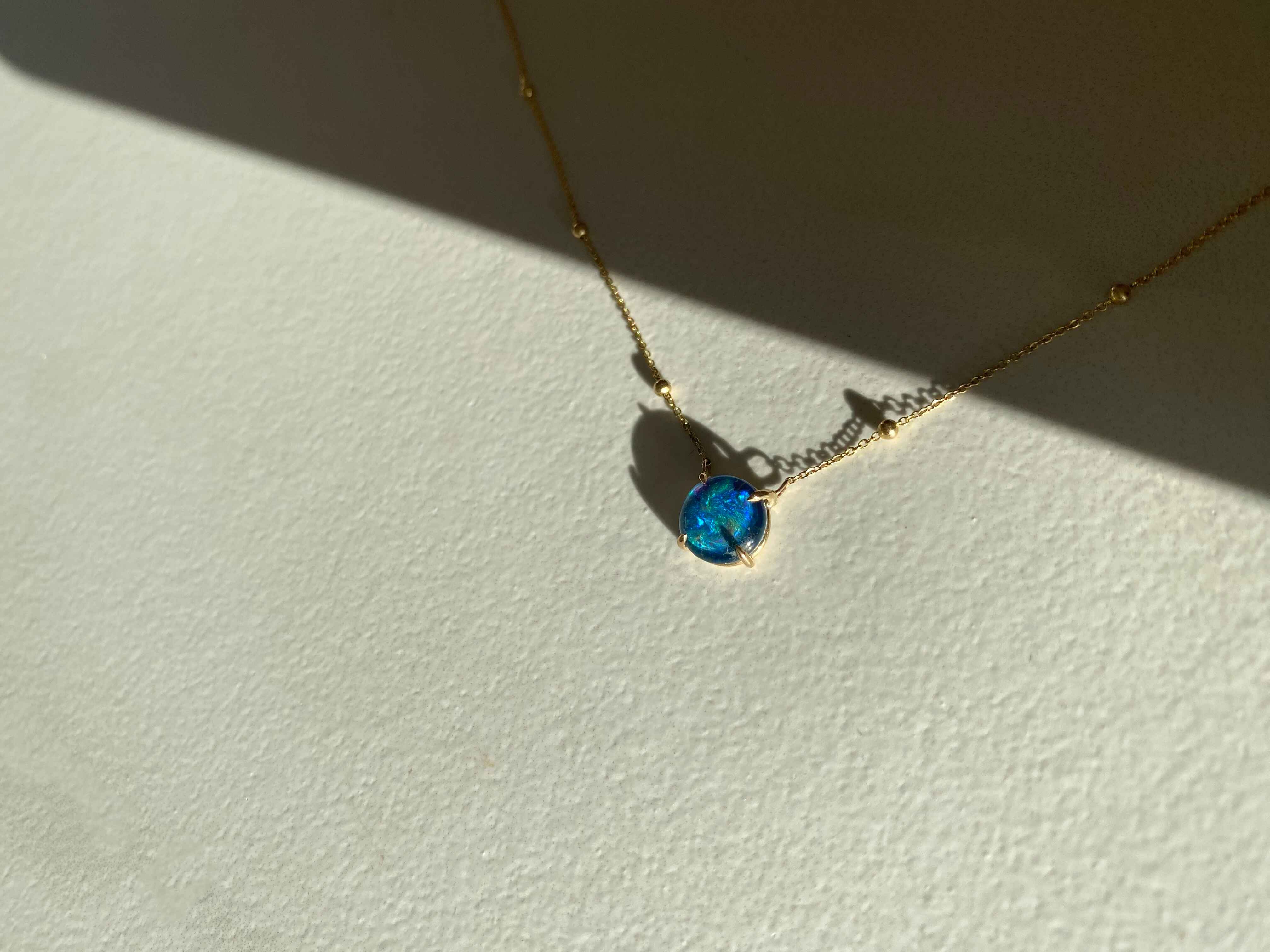 Solitaire Opal Necklace