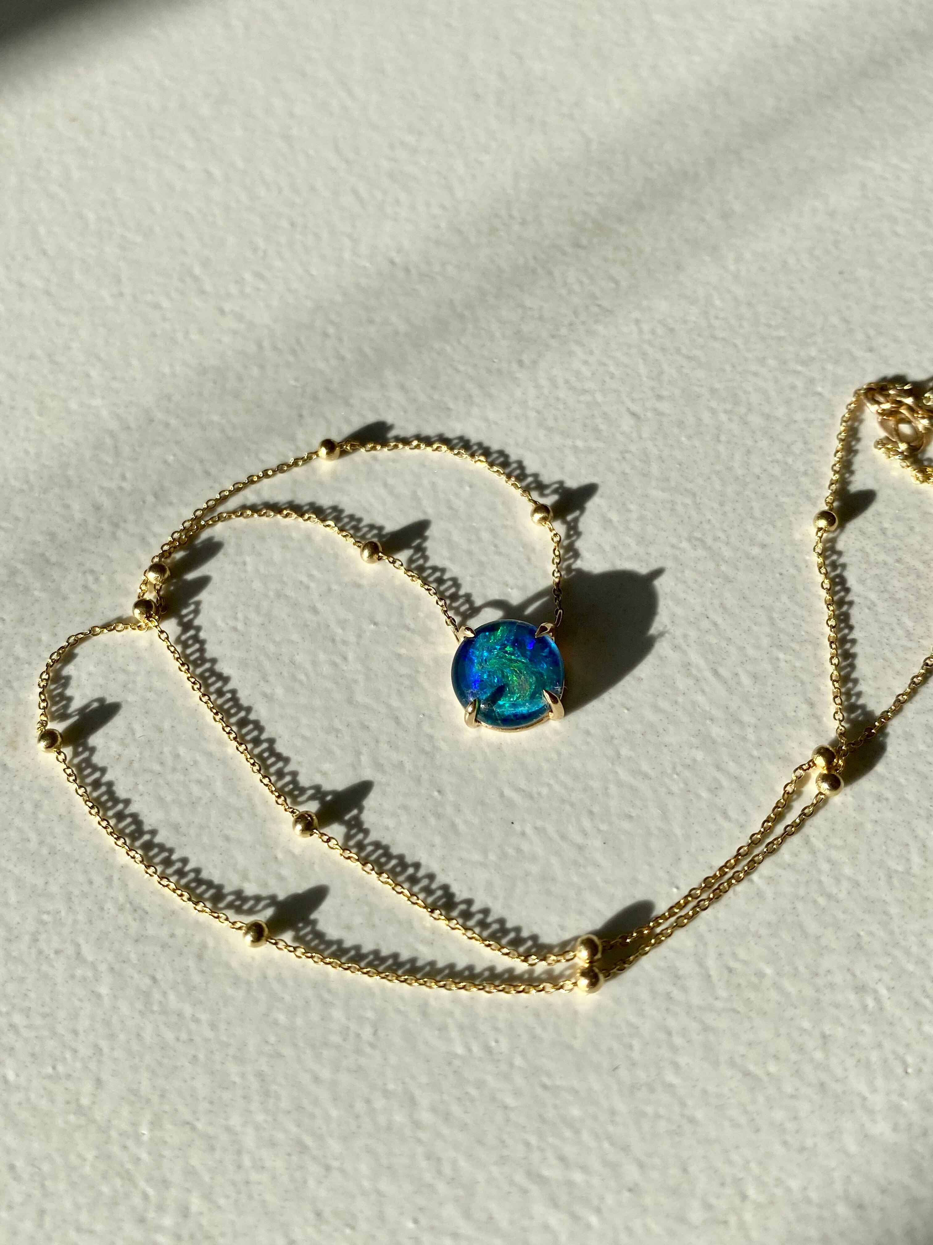 Solitaire Opal Necklace