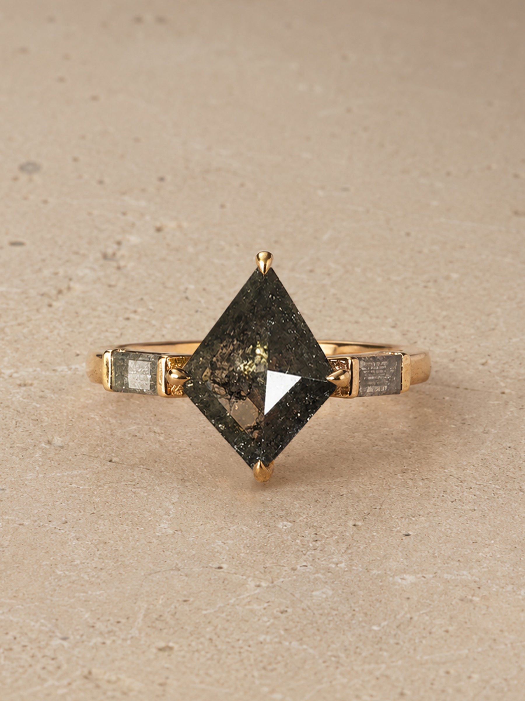 Kite Salt & Pepper Diamond Engagement Ring
