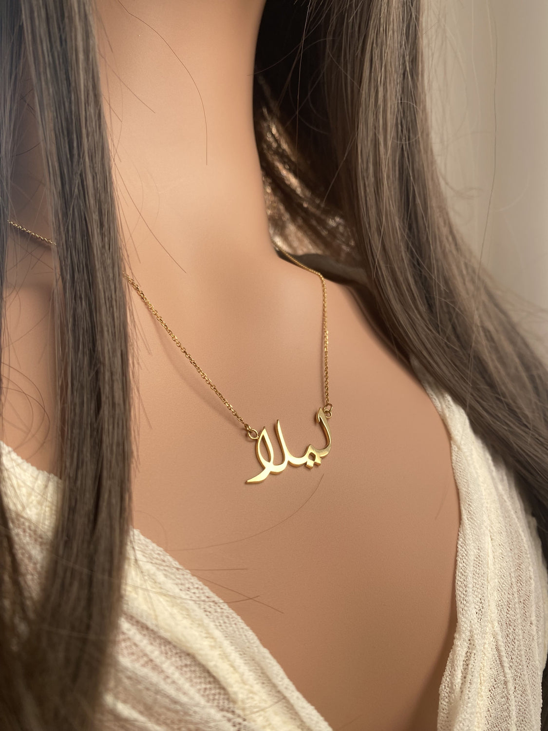 LEILA Persian Calligraphy Name Necklace
